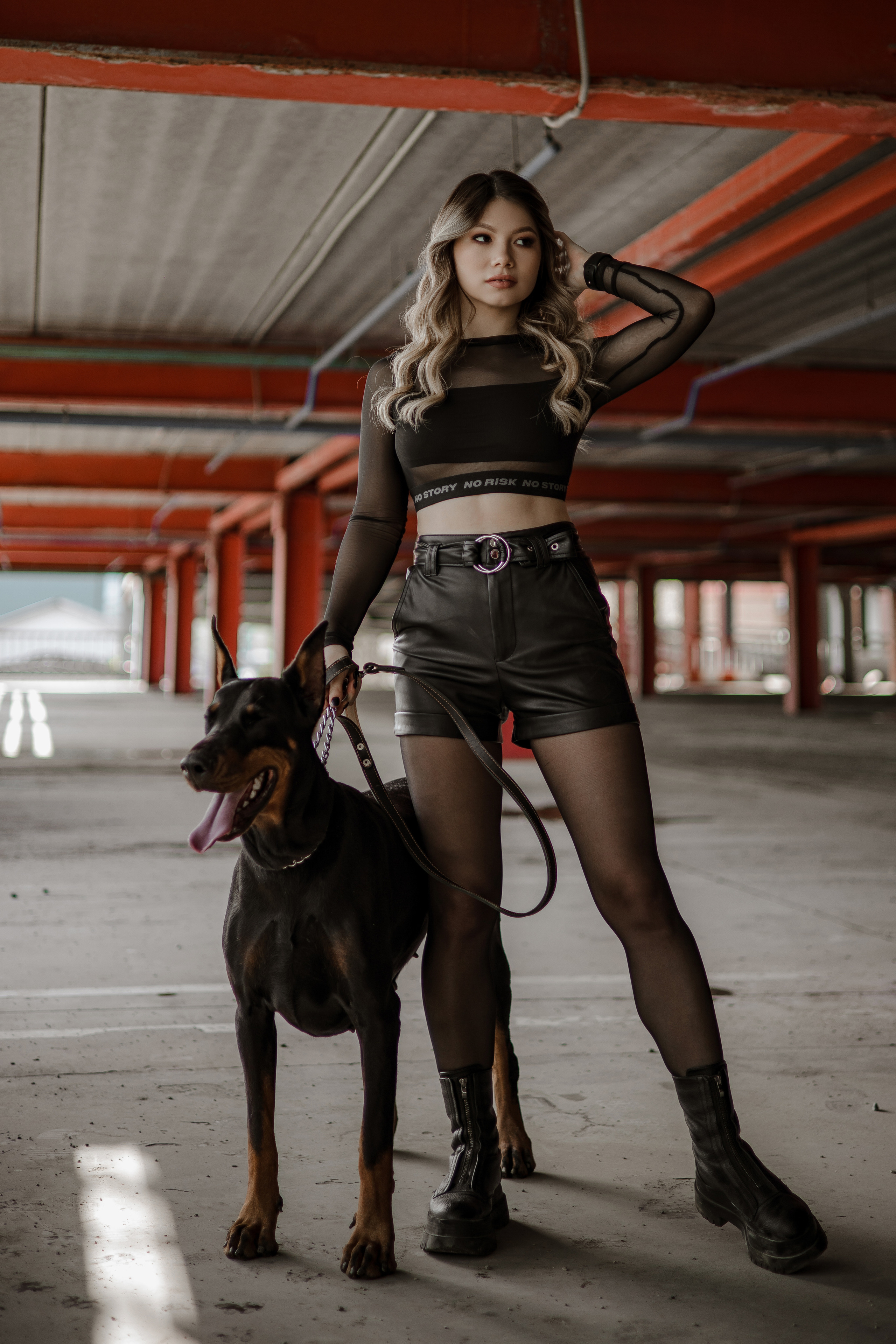 Фотосессия Евгении с доберманом. Свадебный и семейный фотограф в Самаре и Тольятти | Елена Топанцева