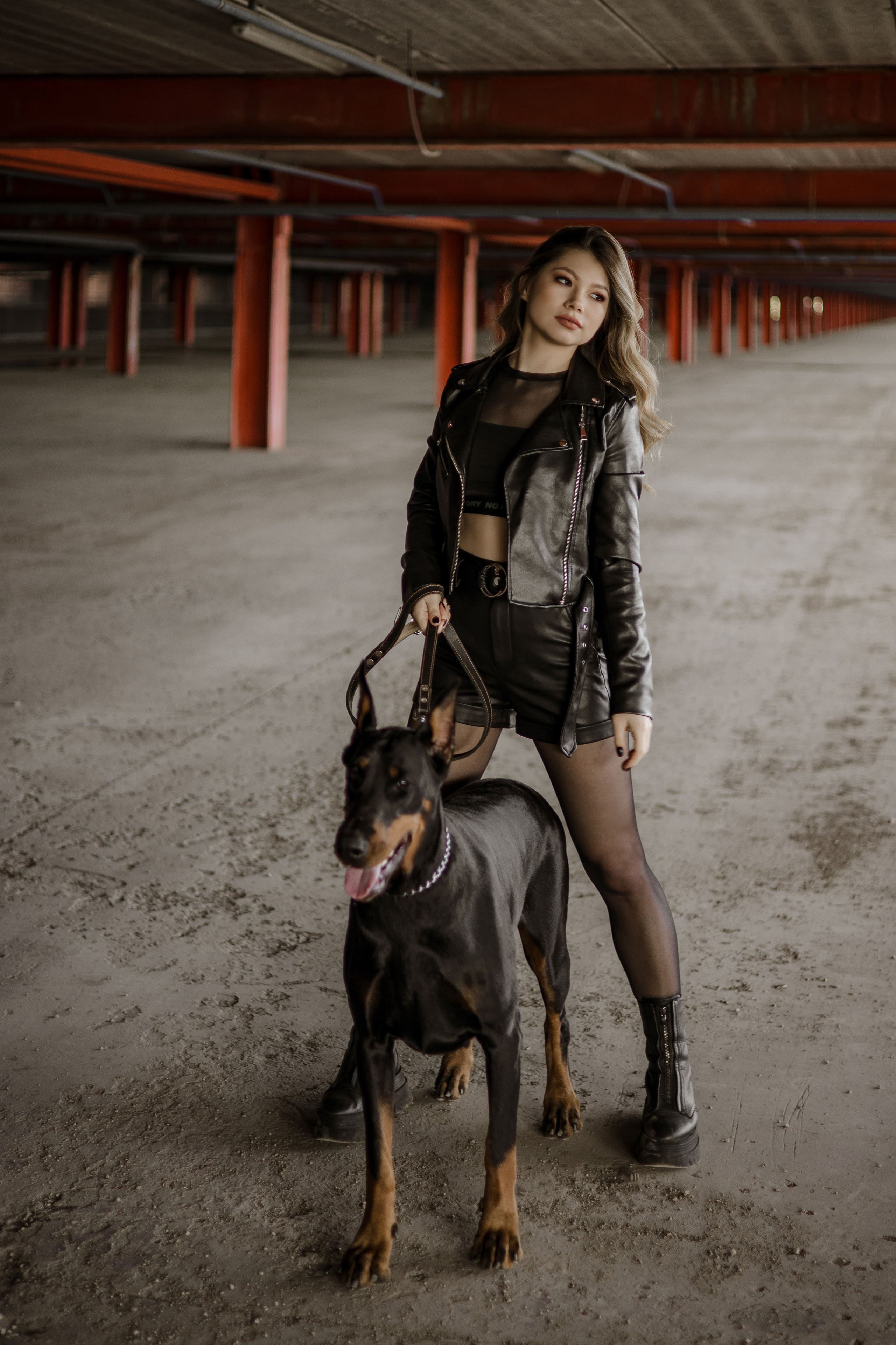 Фотосессия Евгении с доберманом. Свадебный и семейный фотограф в Самаре и Тольятти | Елена Топанцева