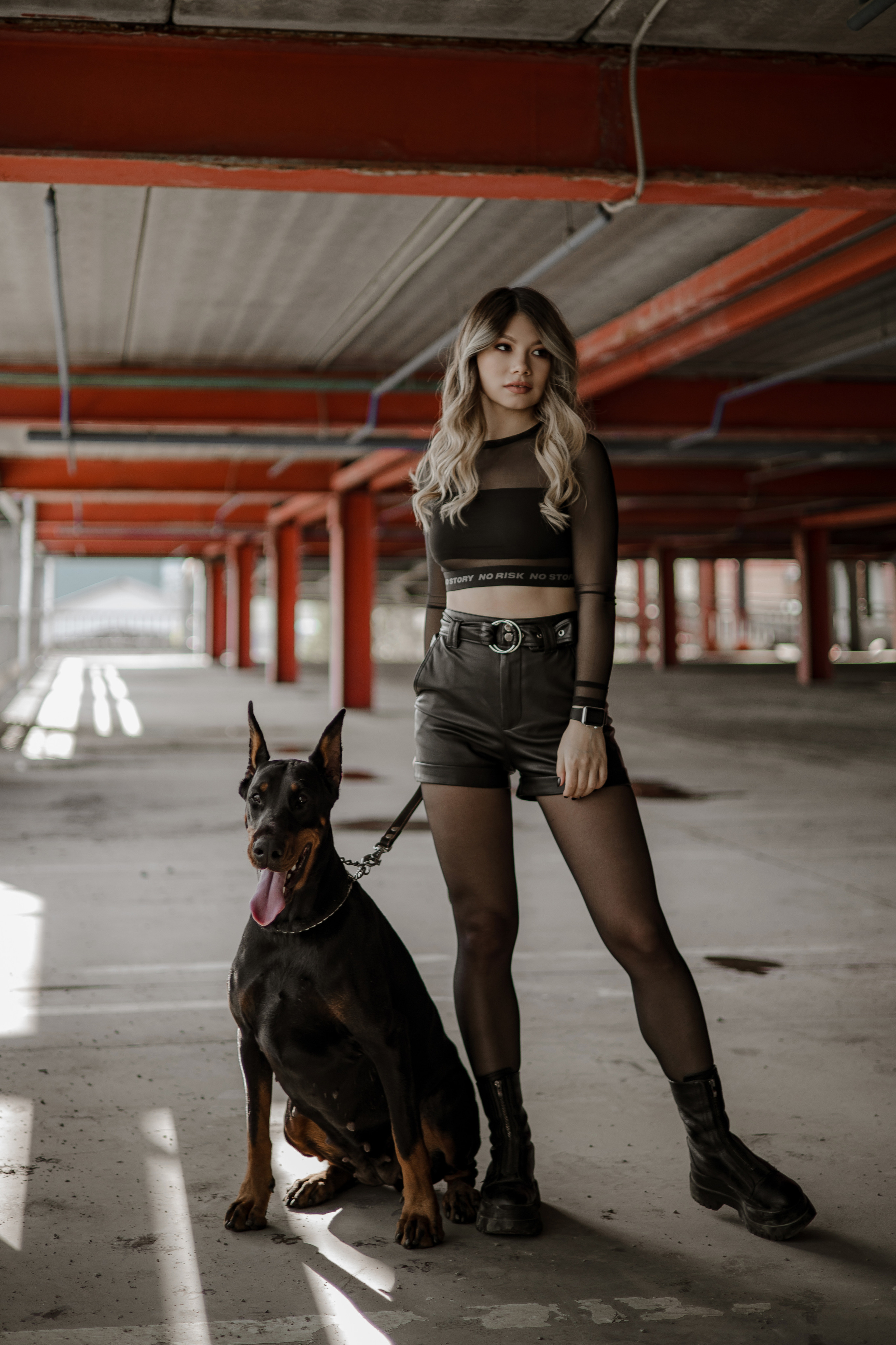 Фотосессия Евгении с доберманом. Свадебный и семейный фотограф в Самаре и Тольятти | Елена Топанцева