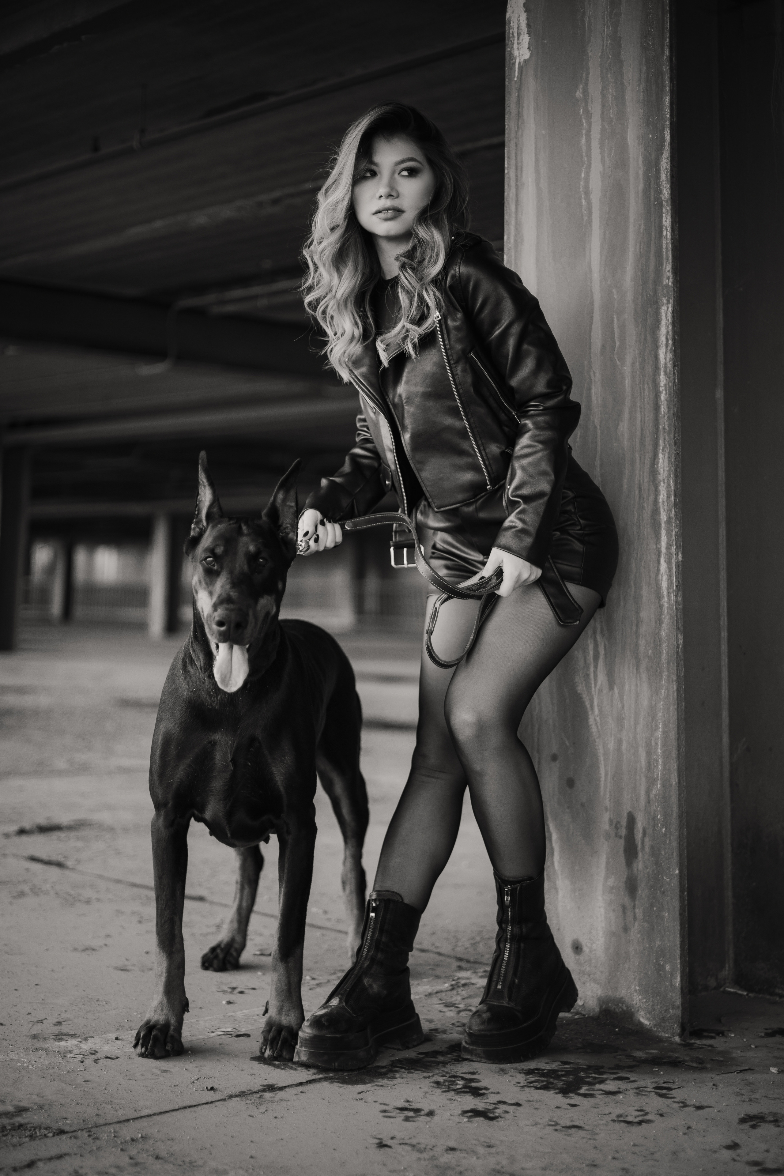 Фотосессия Евгении с доберманом. Свадебный и семейный фотограф в Самаре и Тольятти | Елена Топанцева