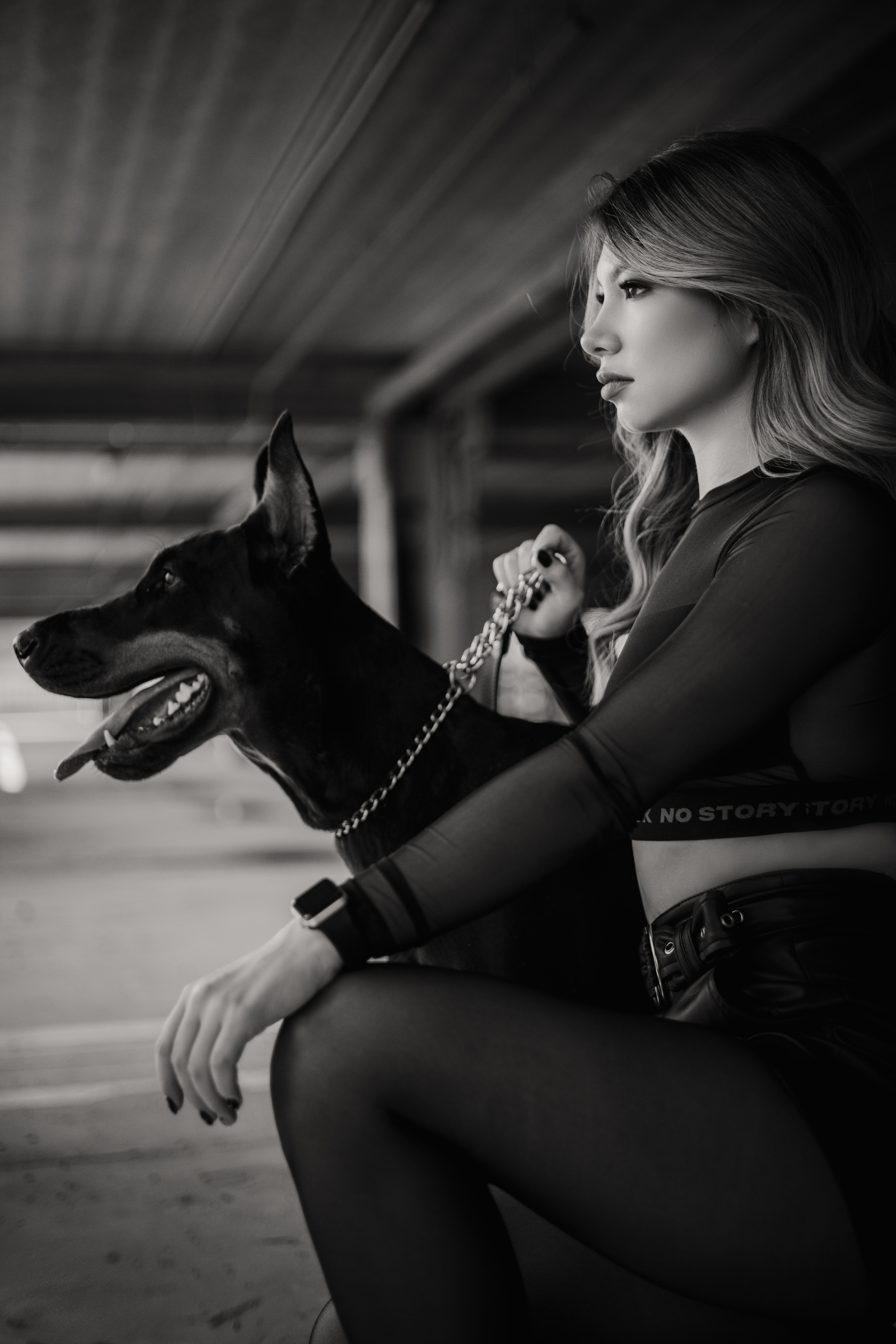 Фотосессия Евгении с доберманом. Свадебный и семейный фотограф в Самаре и Тольятти | Елена Топанцева