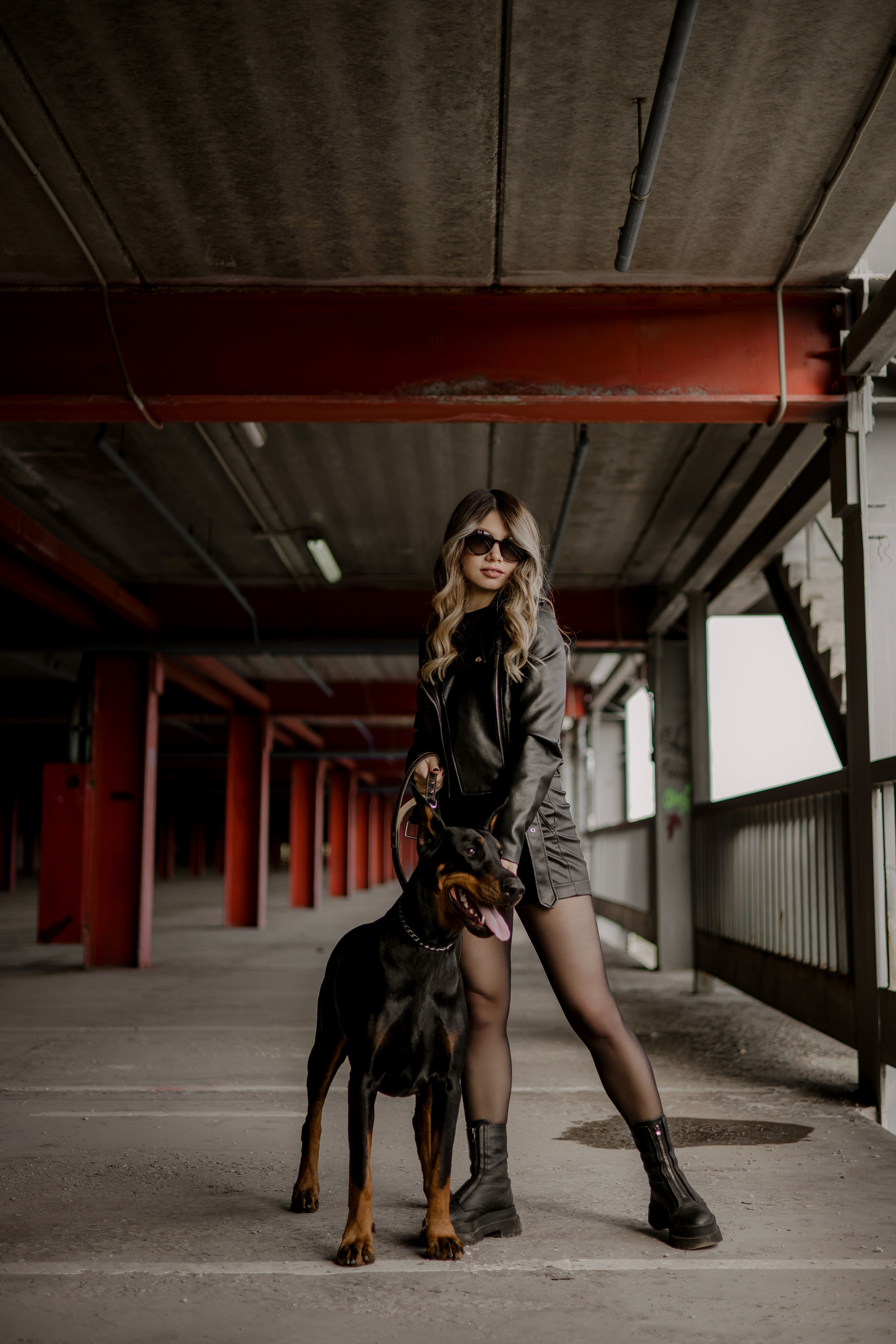 Фотосессия Евгении с доберманом. Свадебный и семейный фотограф в Самаре и Тольятти | Елена Топанцева