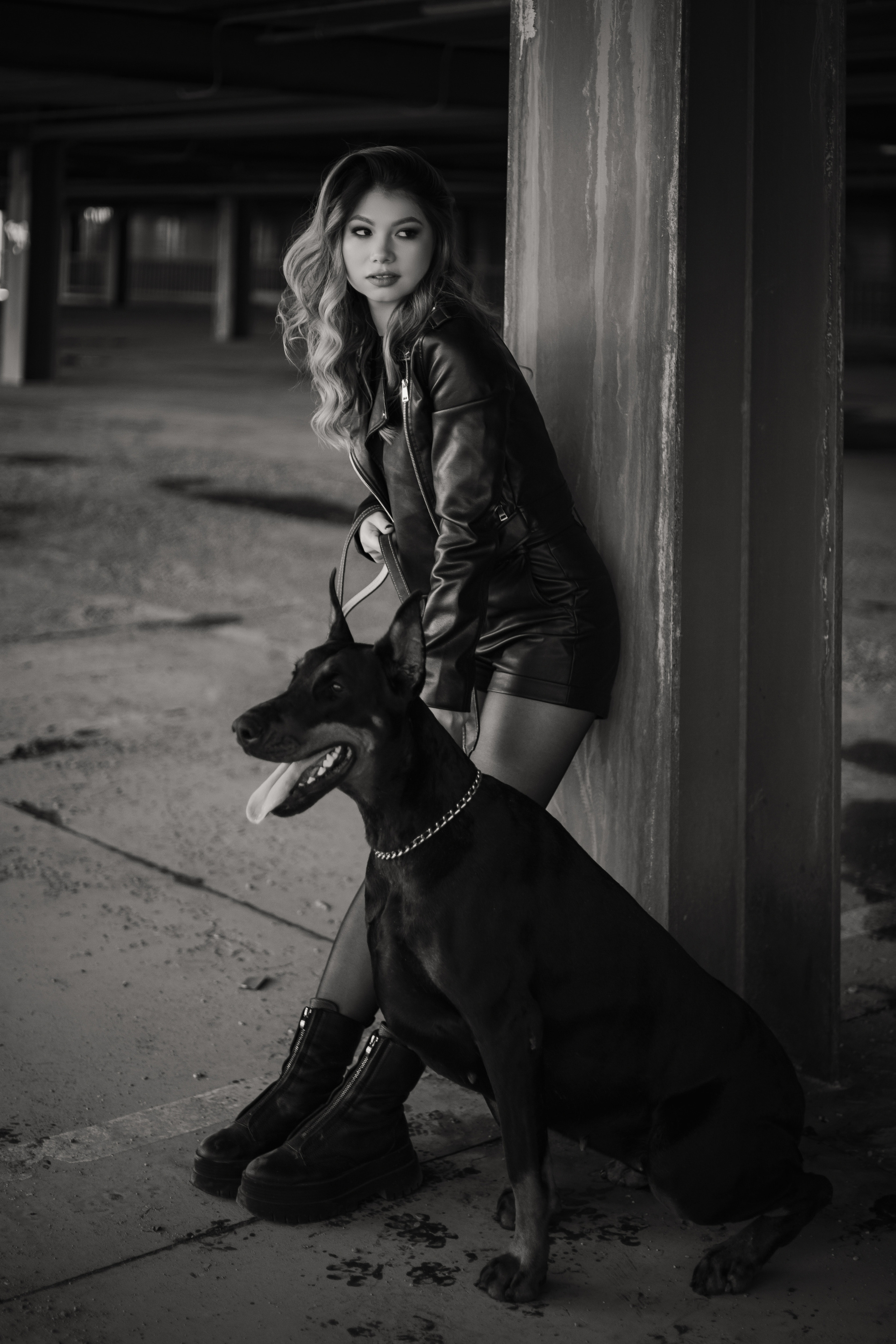 Фотосессия Евгении с доберманом. Свадебный и семейный фотограф в Самаре и Тольятти | Елена Топанцева