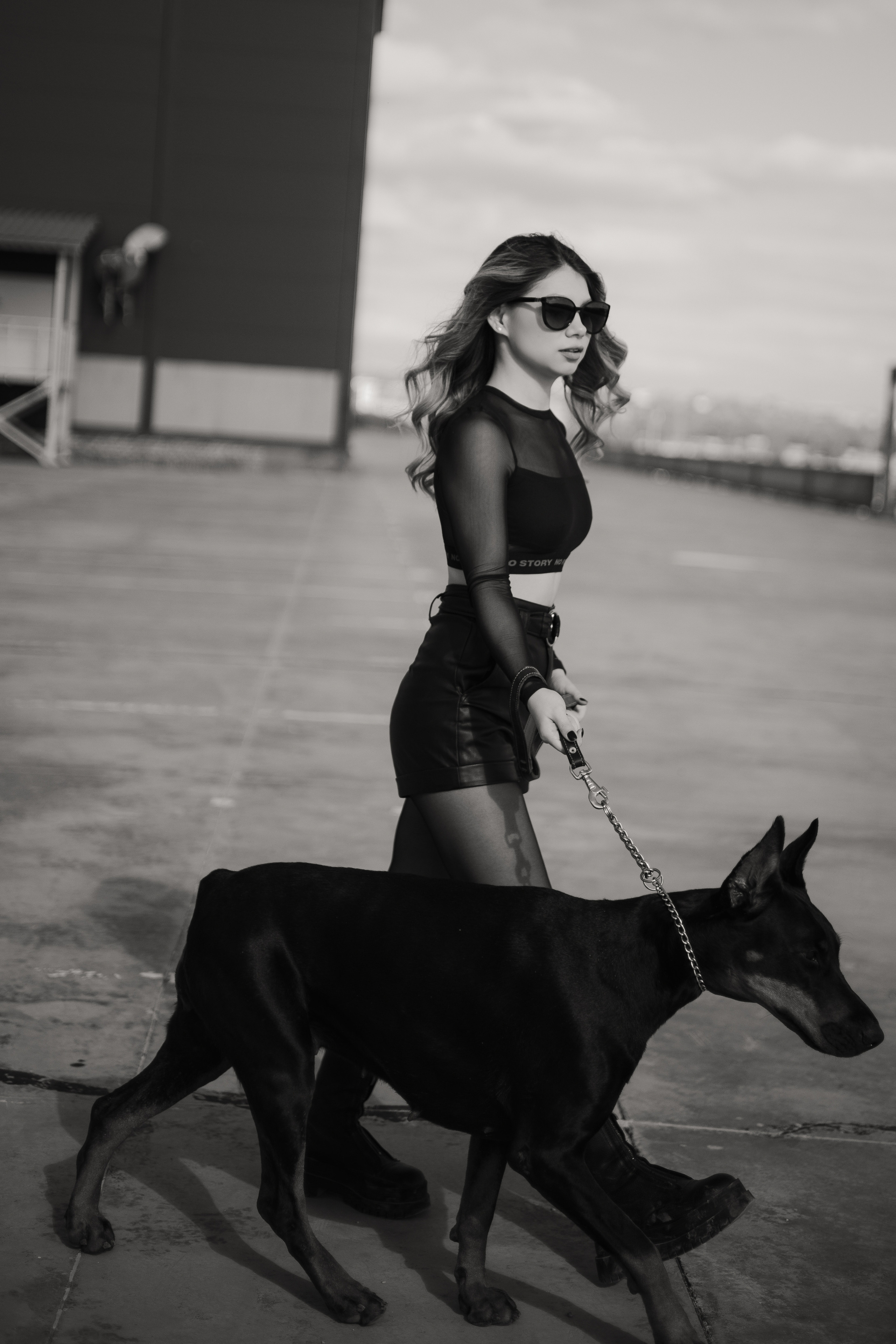 Фотосессия Евгении с доберманом. Свадебный и семейный фотограф в Самаре и Тольятти | Елена Топанцева