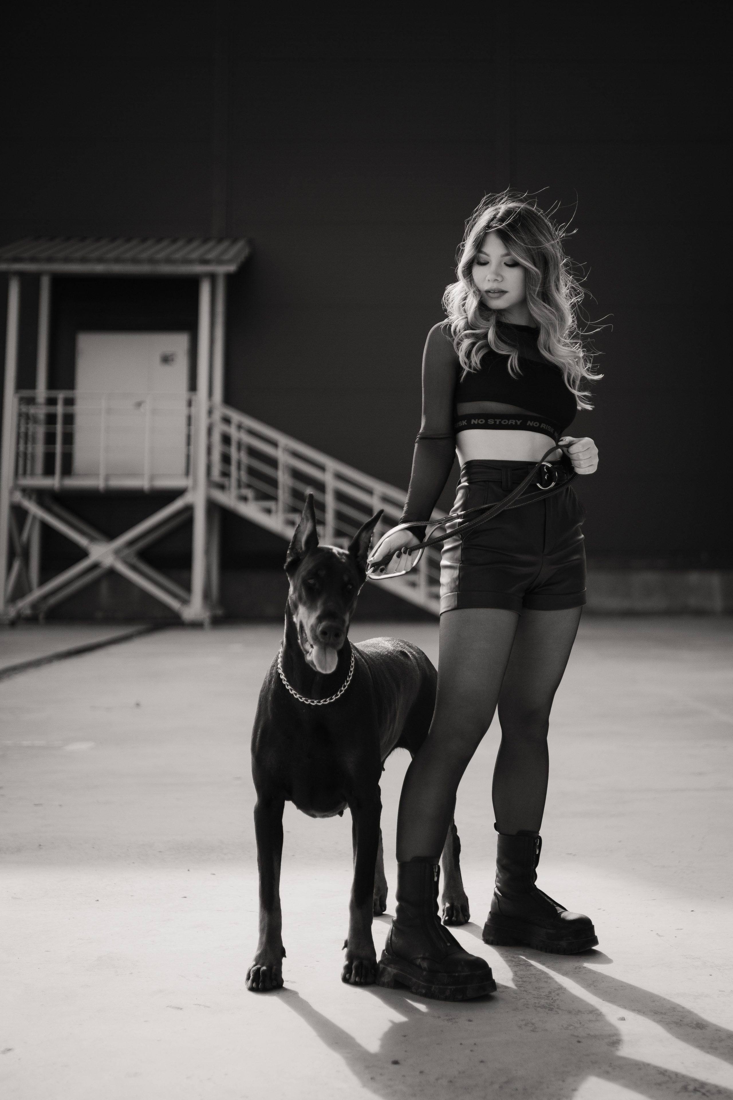 Фотосессия Евгении с доберманом. Свадебный и семейный фотограф в Самаре и Тольятти | Елена Топанцева