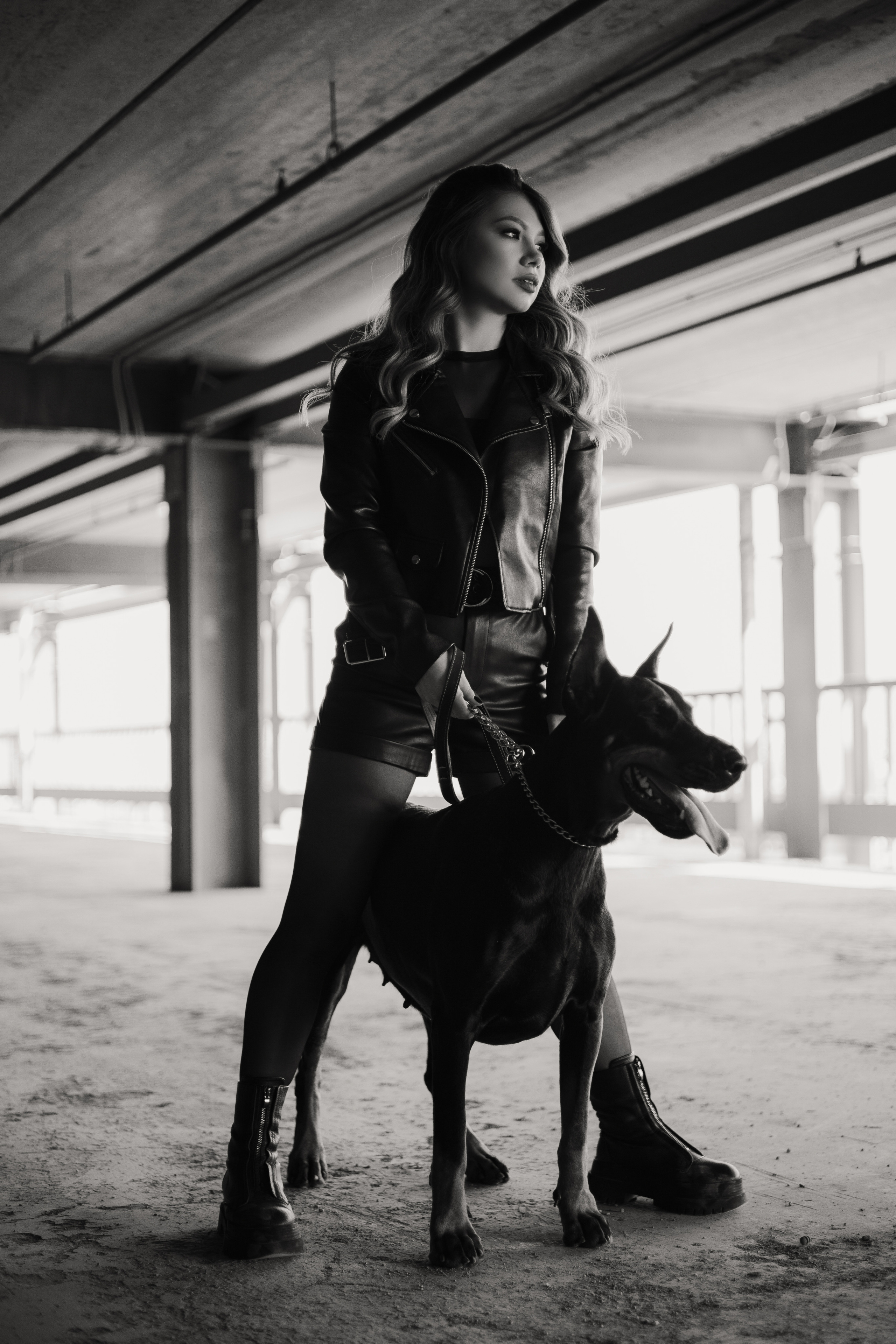 Фотосессия Евгении с доберманом. Свадебный и семейный фотограф в Самаре и Тольятти | Елена Топанцева