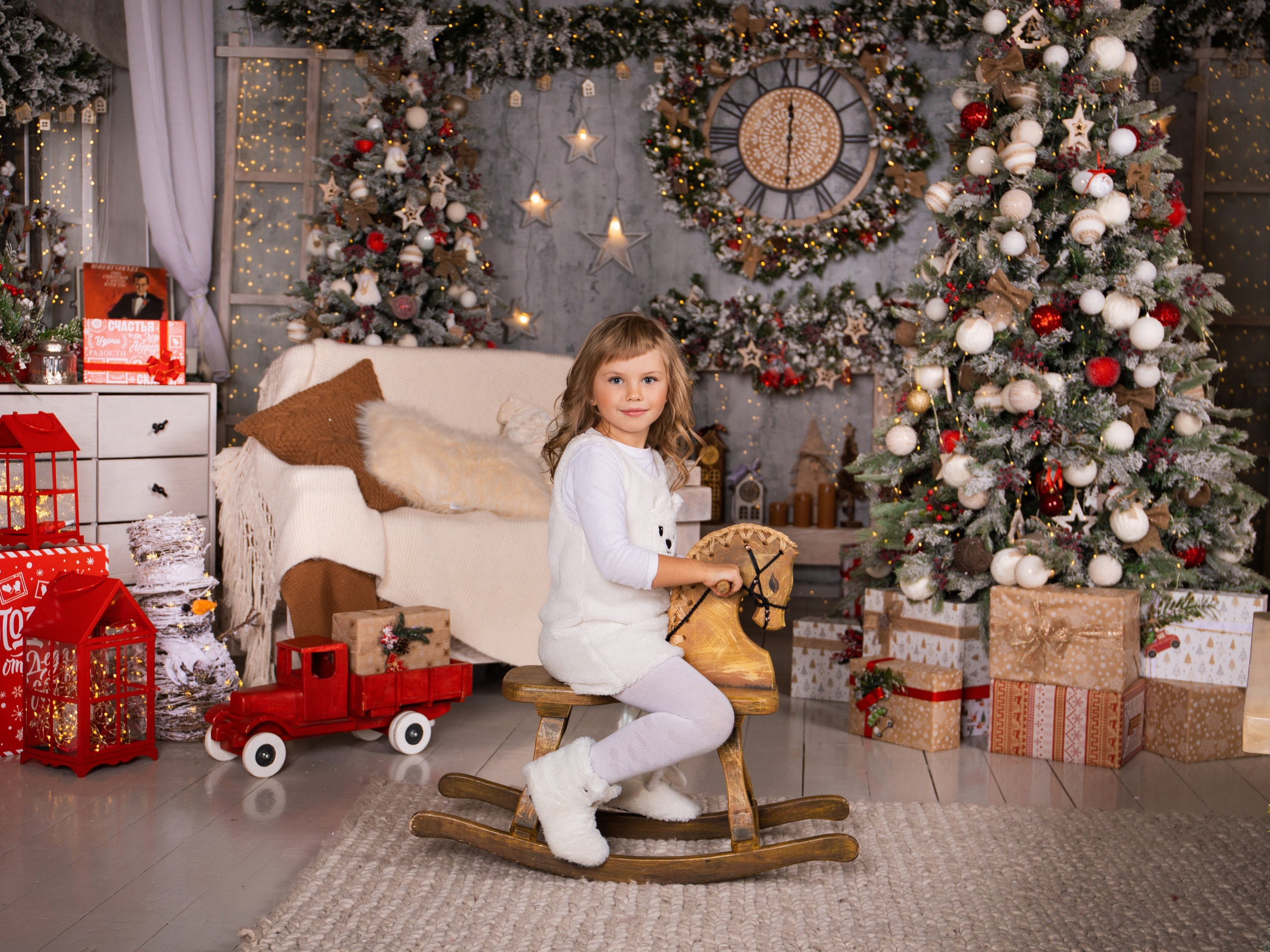 Новогодняя семейная съемка в студии. Свадебный и семейный фотограф в Москве Мила Широких