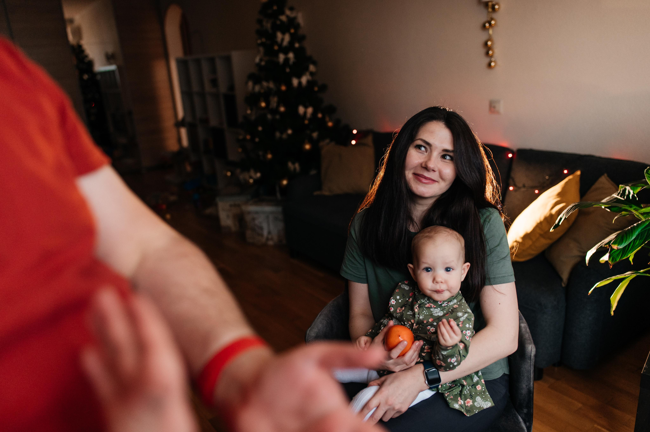 Предновогодняя фотосессия с годовалой малышкой. Семейный фотограф. Lifestyle. Москва. Анастасия Михайлова