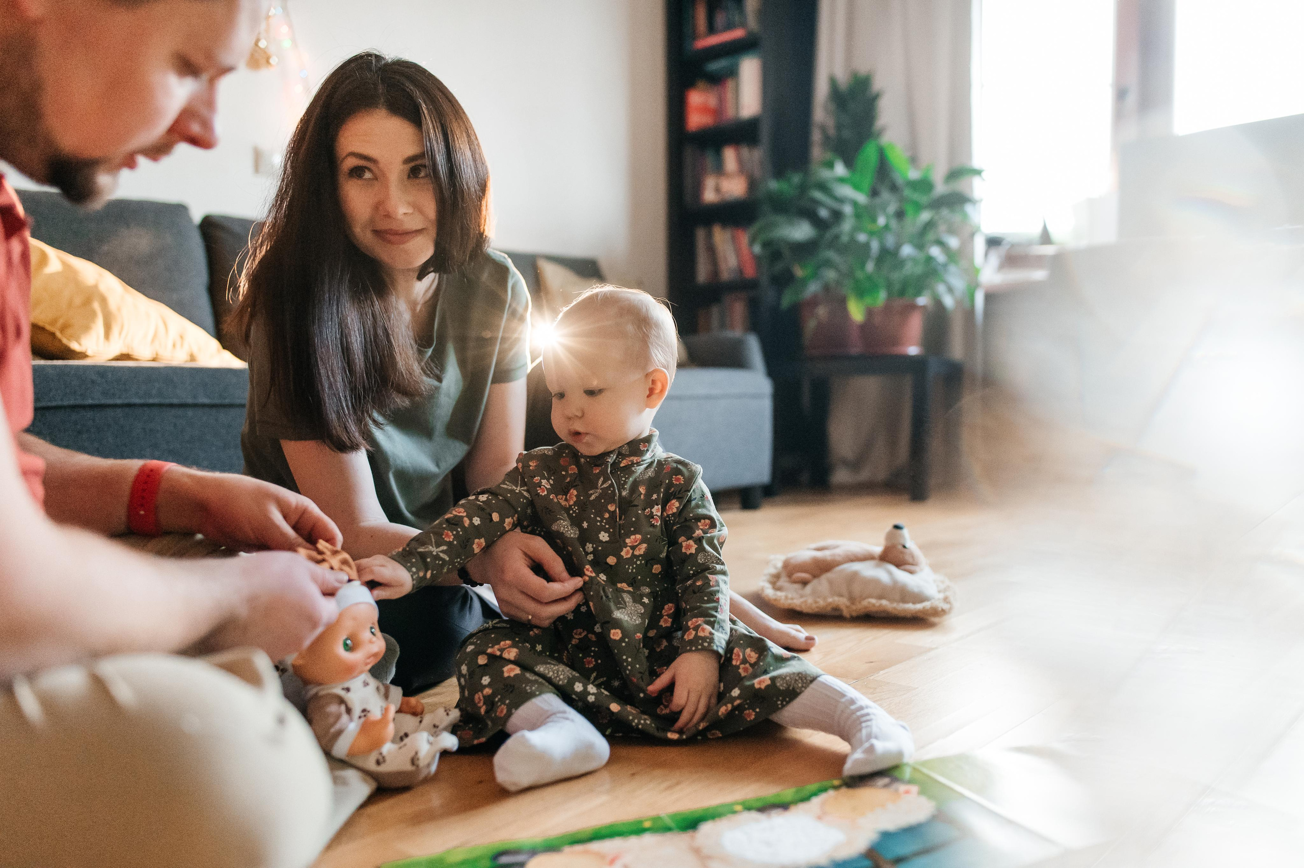 Предновогодняя фотосессия с годовалой малышкой. Семейный фотограф. Lifestyle. Москва. Анастасия Михайлова