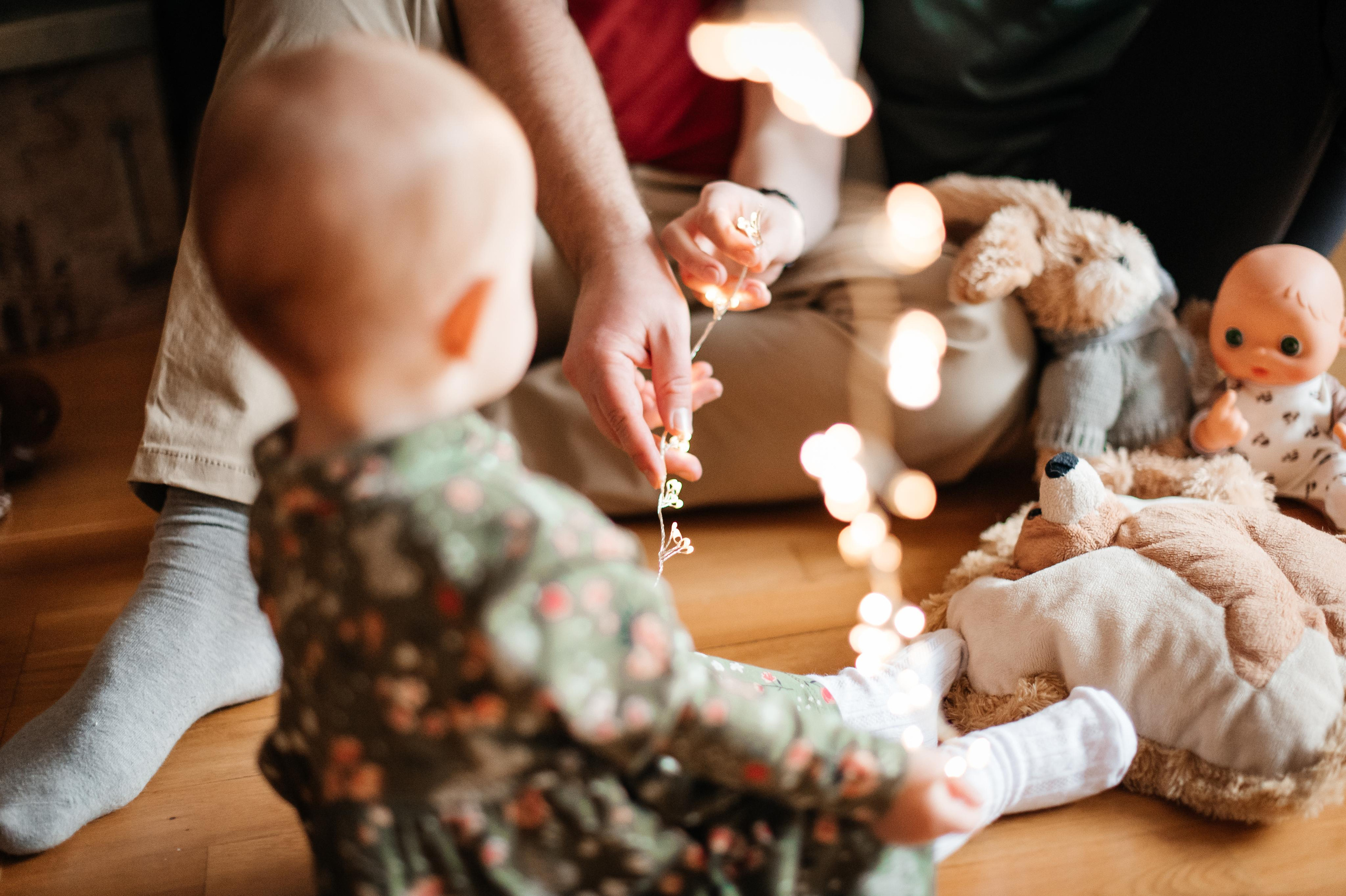Предновогодняя фотосессия с годовалой малышкой. Семейный фотограф. Lifestyle. Москва. Анастасия Михайлова