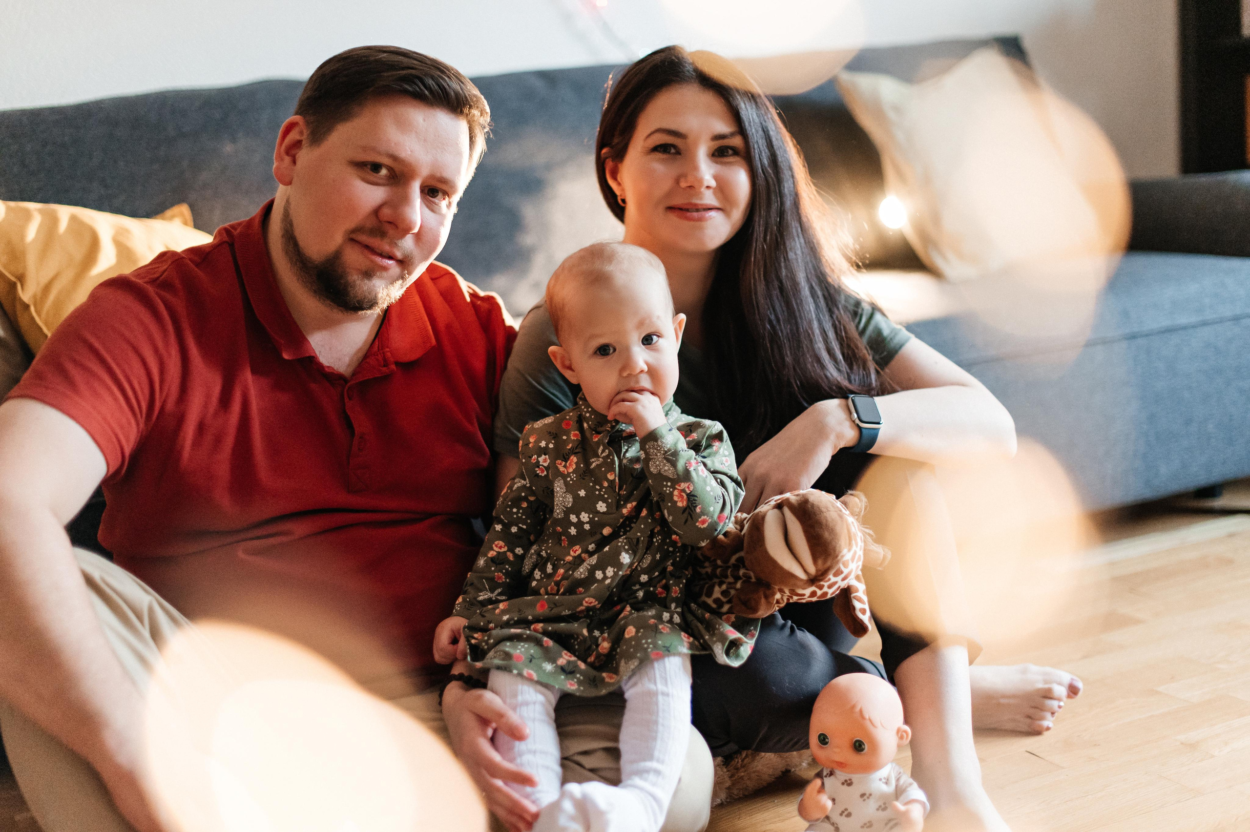 Предновогодняя фотосессия с годовалой малышкой. Семейный фотограф. Lifestyle. Москва. Анастасия Михайлова