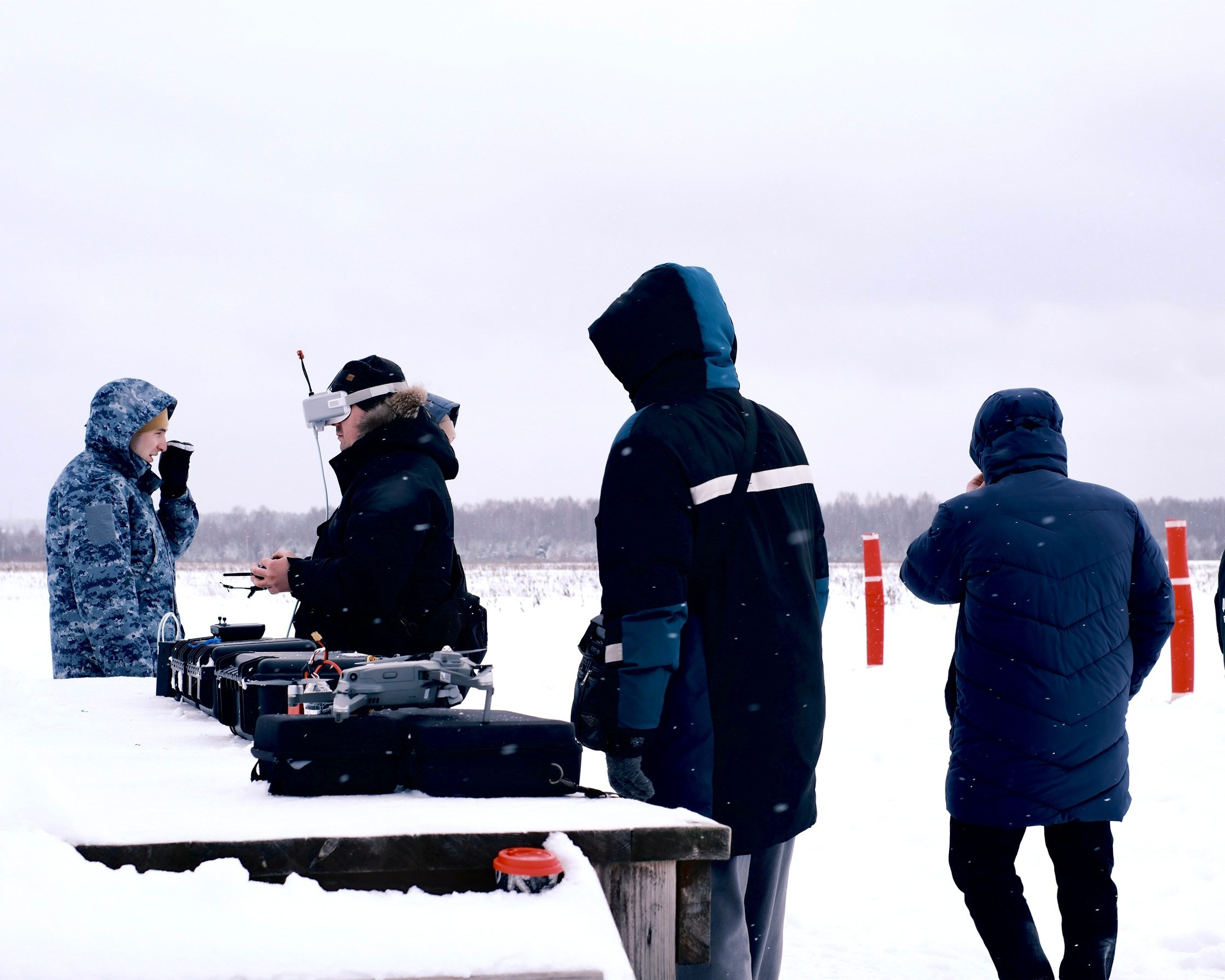 Репортаж с тренировки полетов БПЛА. Репортаж с возложения цветов 23.02.2023