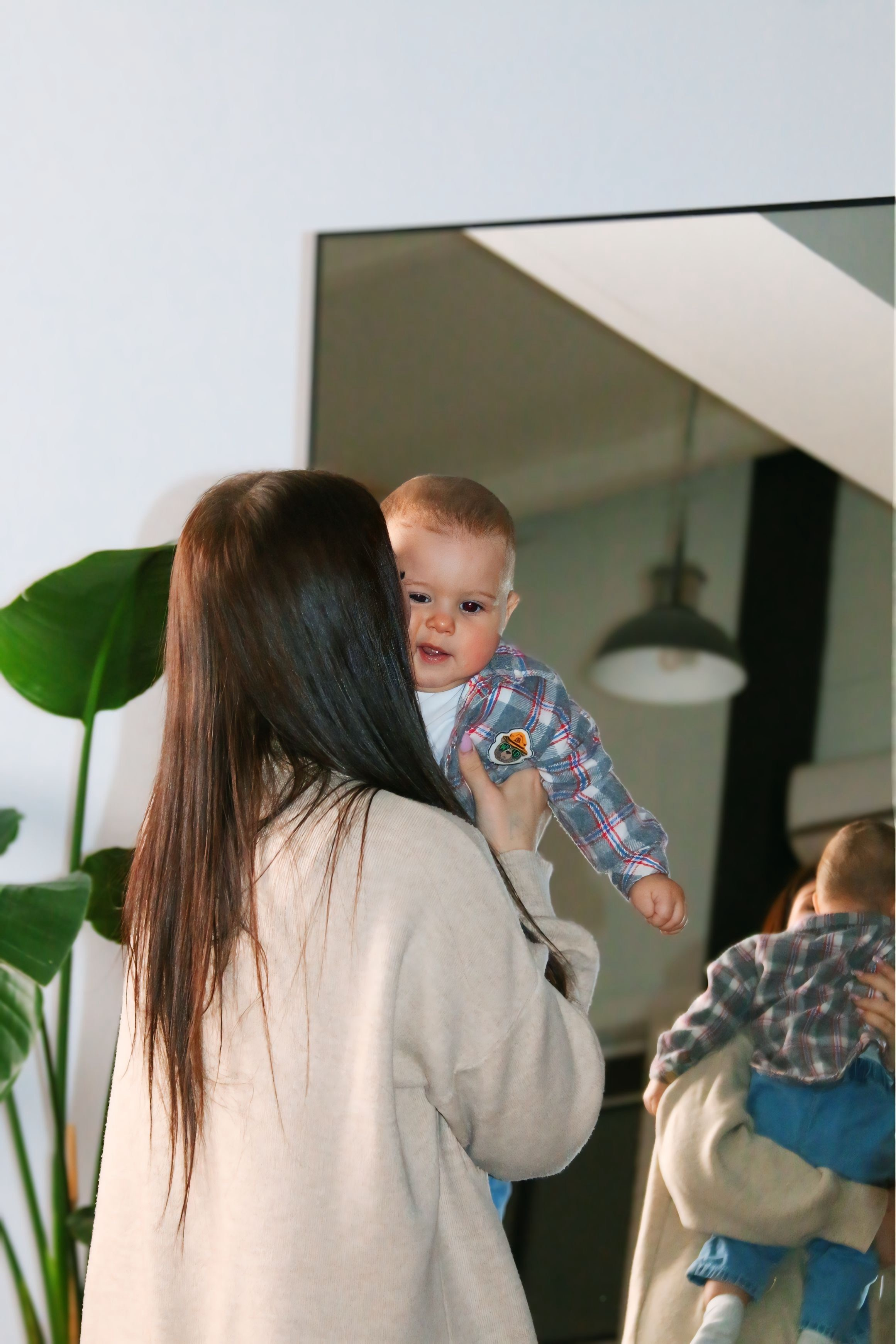 Новогодняя фотосессия мамы с сыном