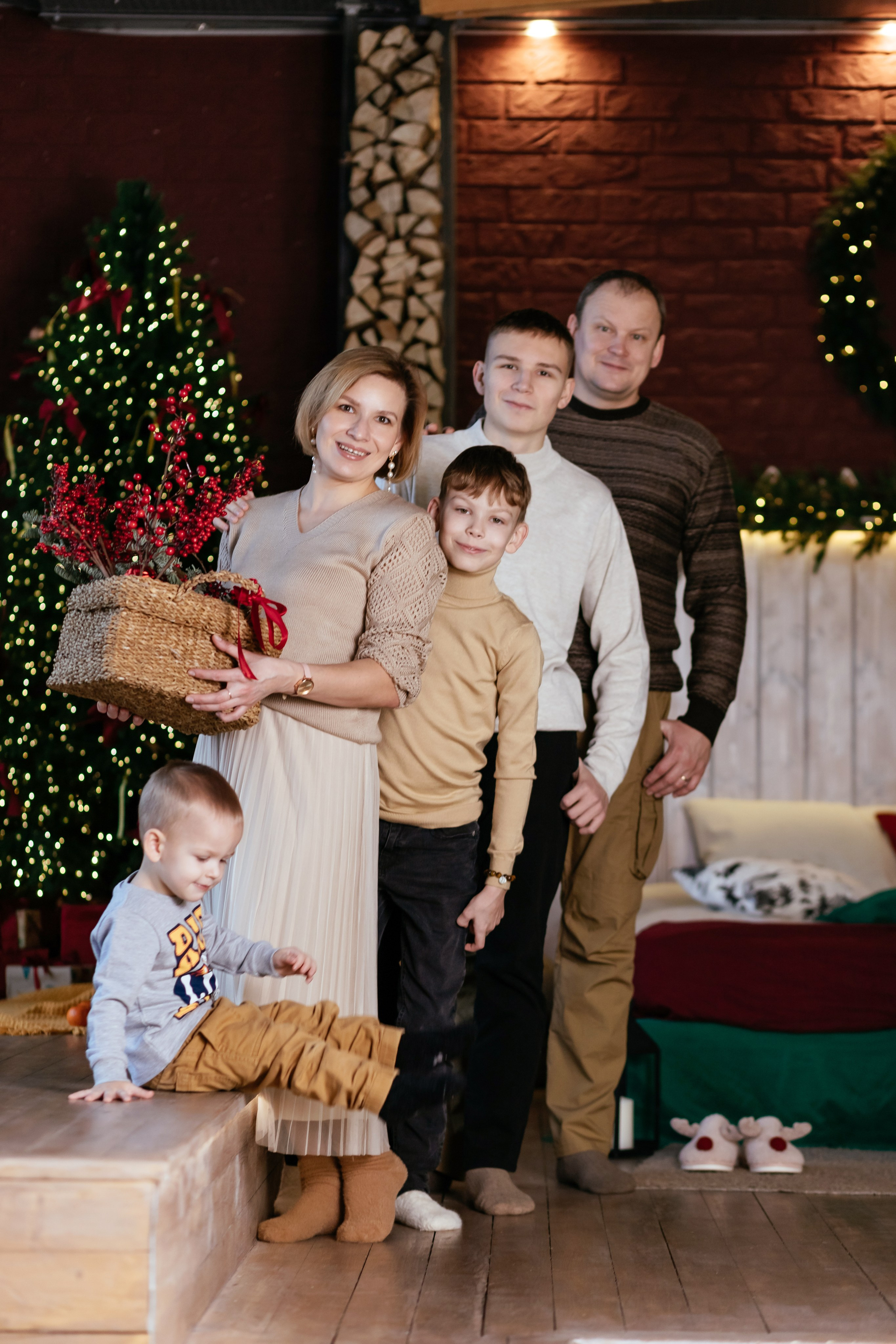 Новогодняя семейная съёмка. EtoStudio. Семейный фотограф в Минске Приболовец Светлана