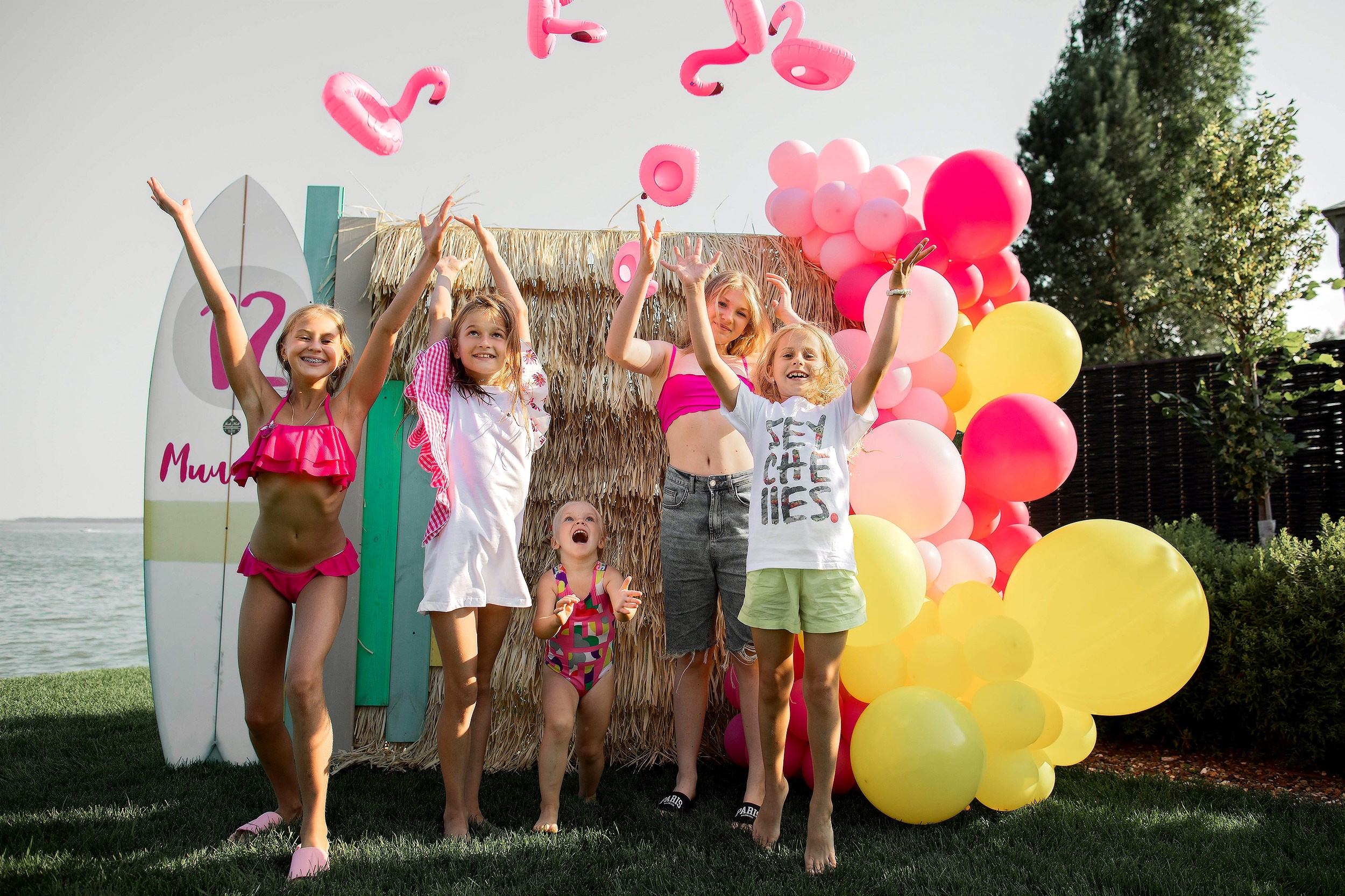 Pool party. Birthday party. 12 лет, flamingo party