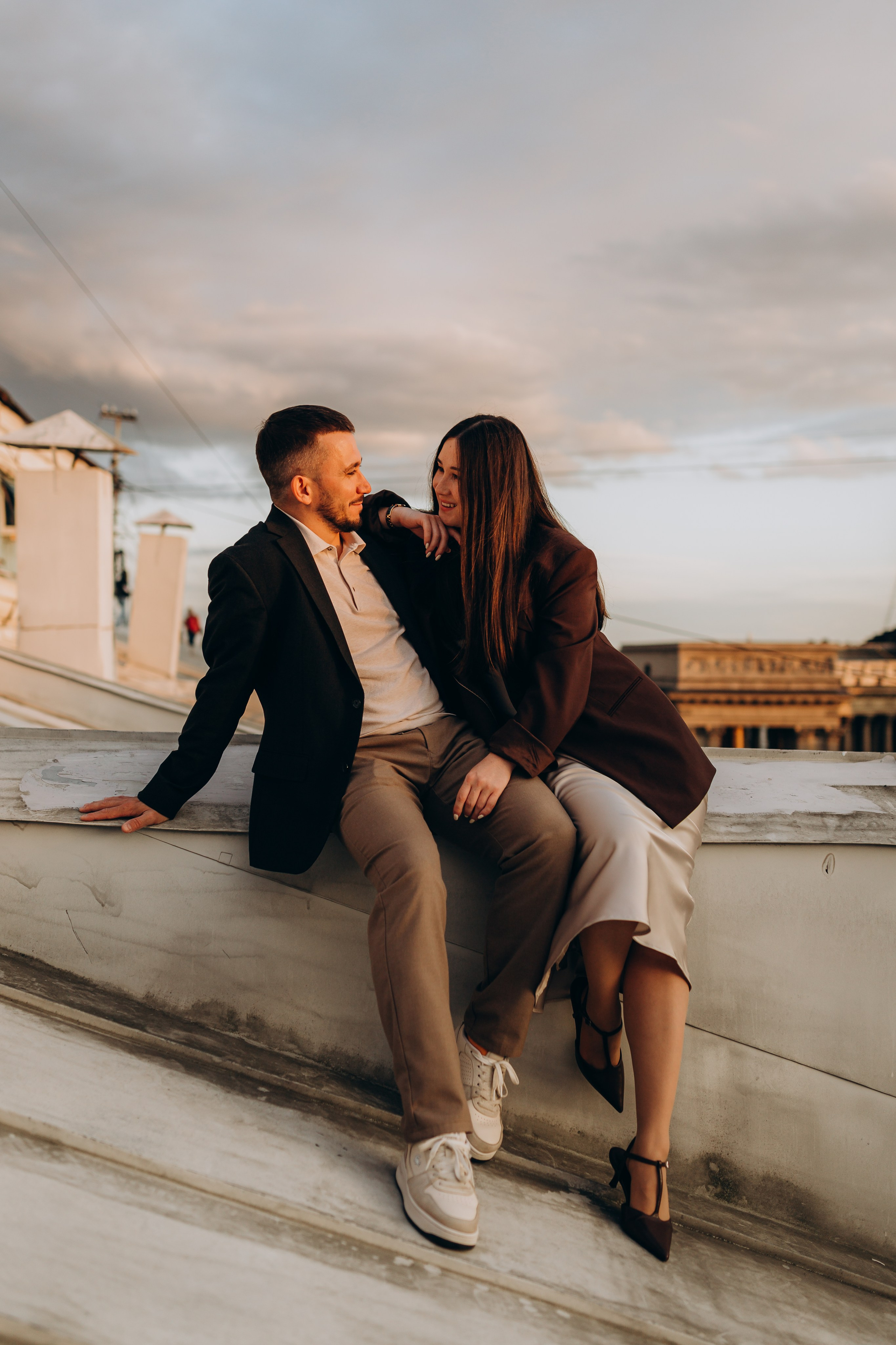 LoveStory на крышах Питера. Фотограф Санкт-Петербург Князева Елизавета