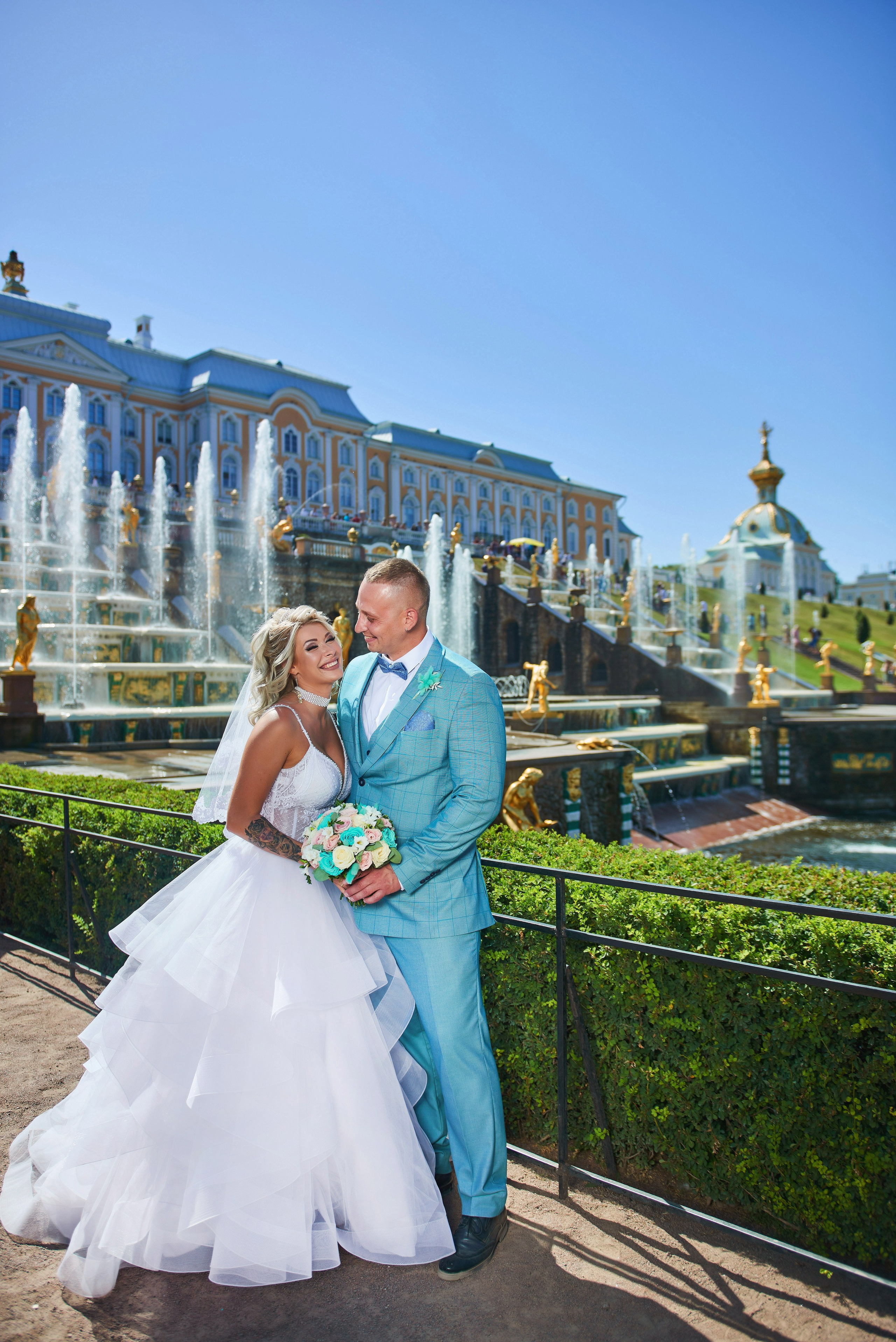 Свадебная прогулка в Петергофе. Портретный, семейный и свадебный фотограф в Санкт-Петербурге и в Пушкине Ширяев Денис