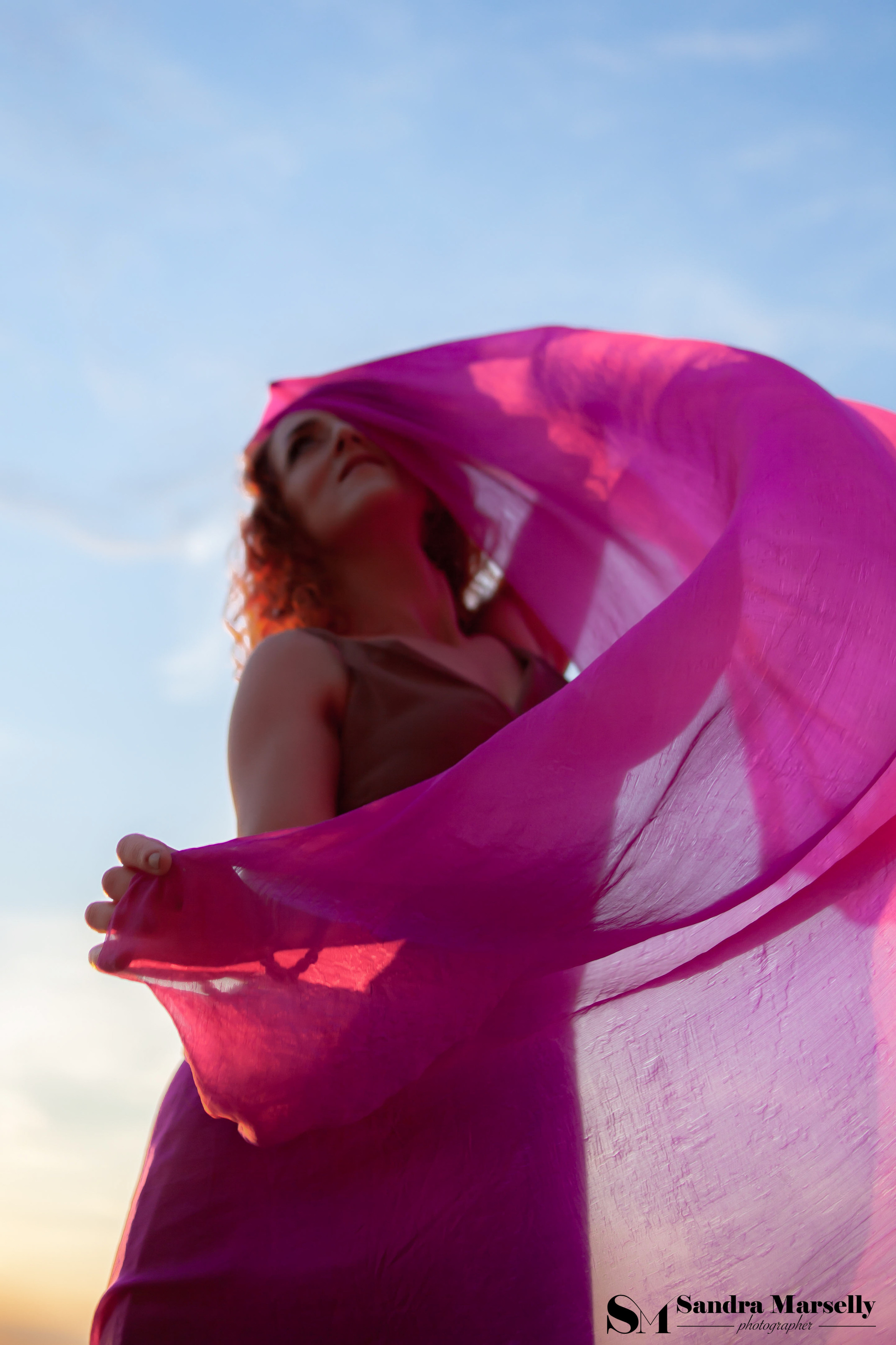 Фотосессия с тканью. Танец