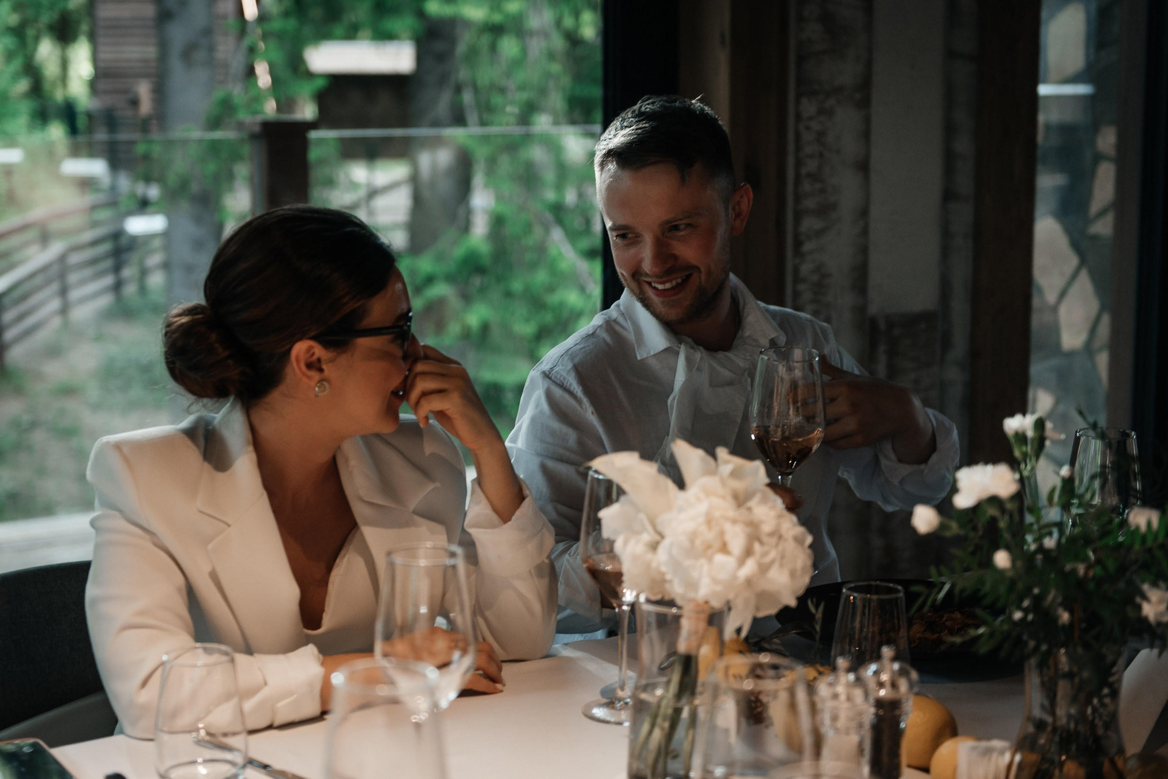 свадебный ужин в ресторане Чаща в Охта парке