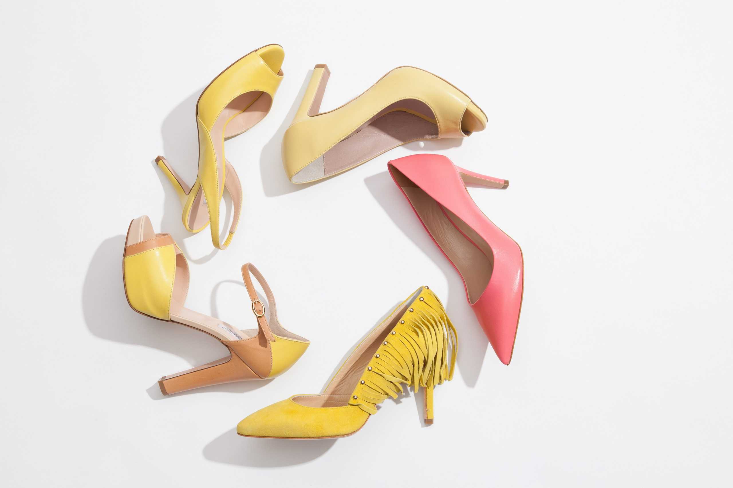 High heel shoes on white background - photographer Andrey Dunin