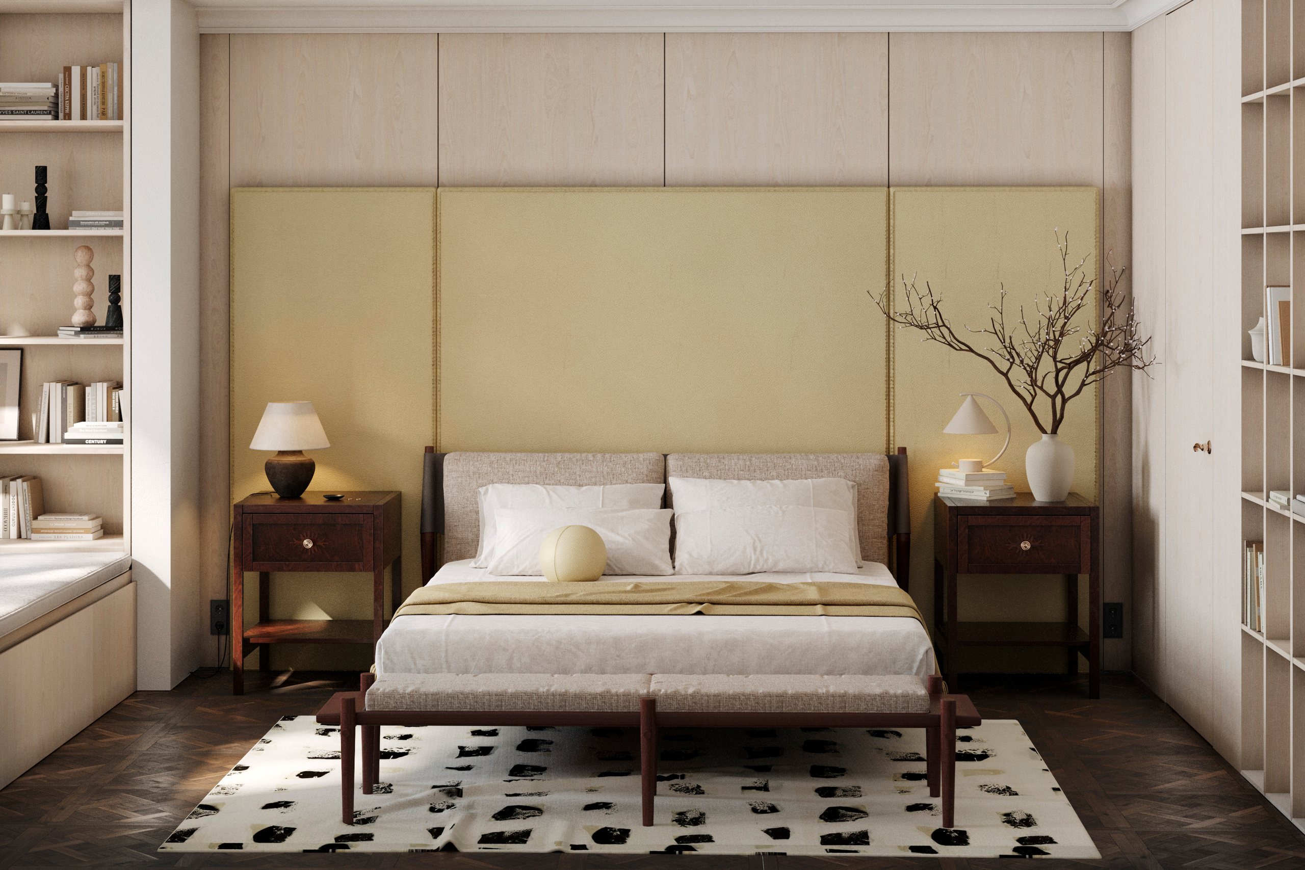 BEDROOM YELLOW. Визуализации Дизайн проектов