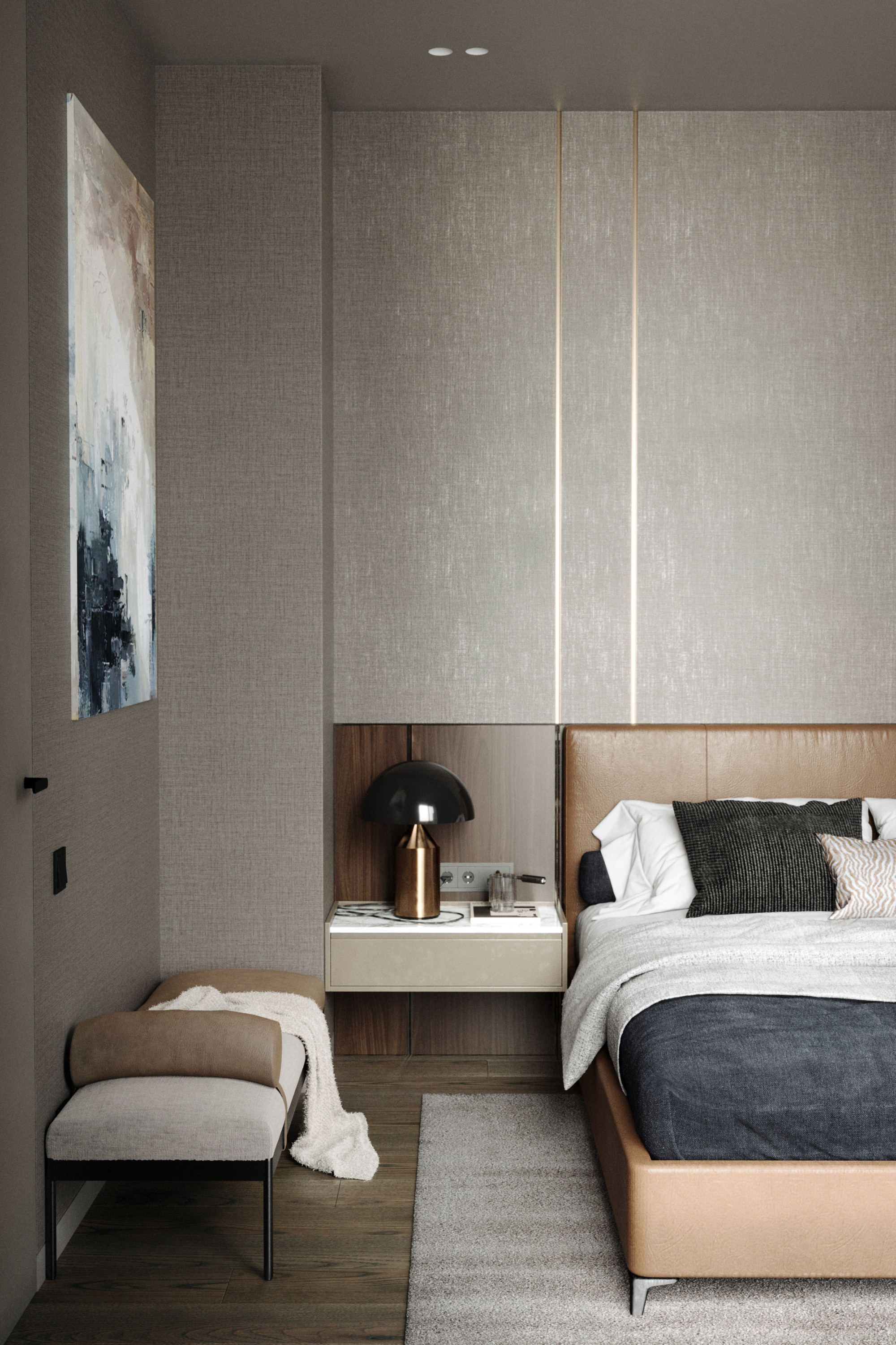 Спальня. Архитекторы бюро Sphera. Визуализации Дизайн проектов