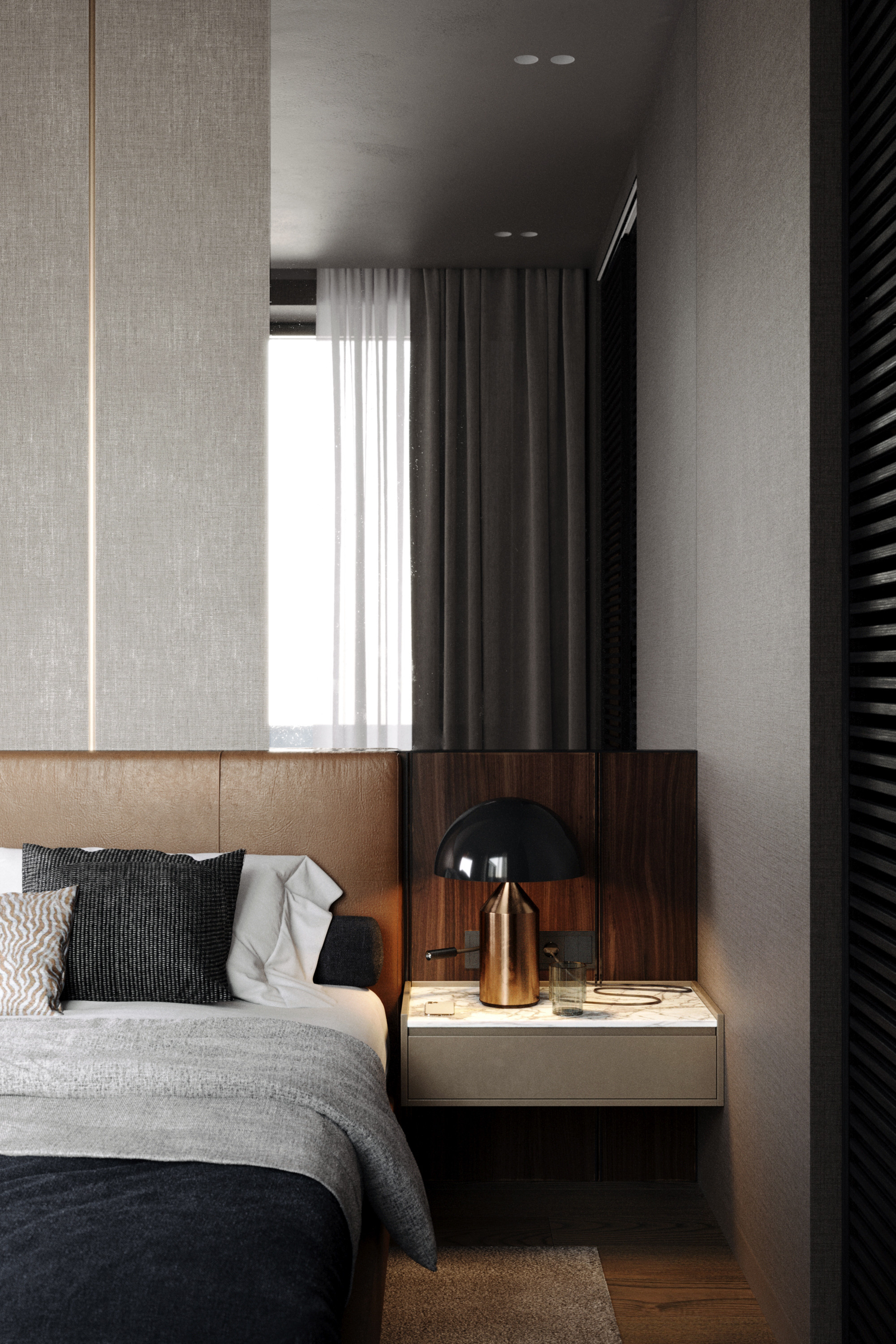 Спальня. Архитекторы бюро Sphera. Визуализации Дизайн проектов