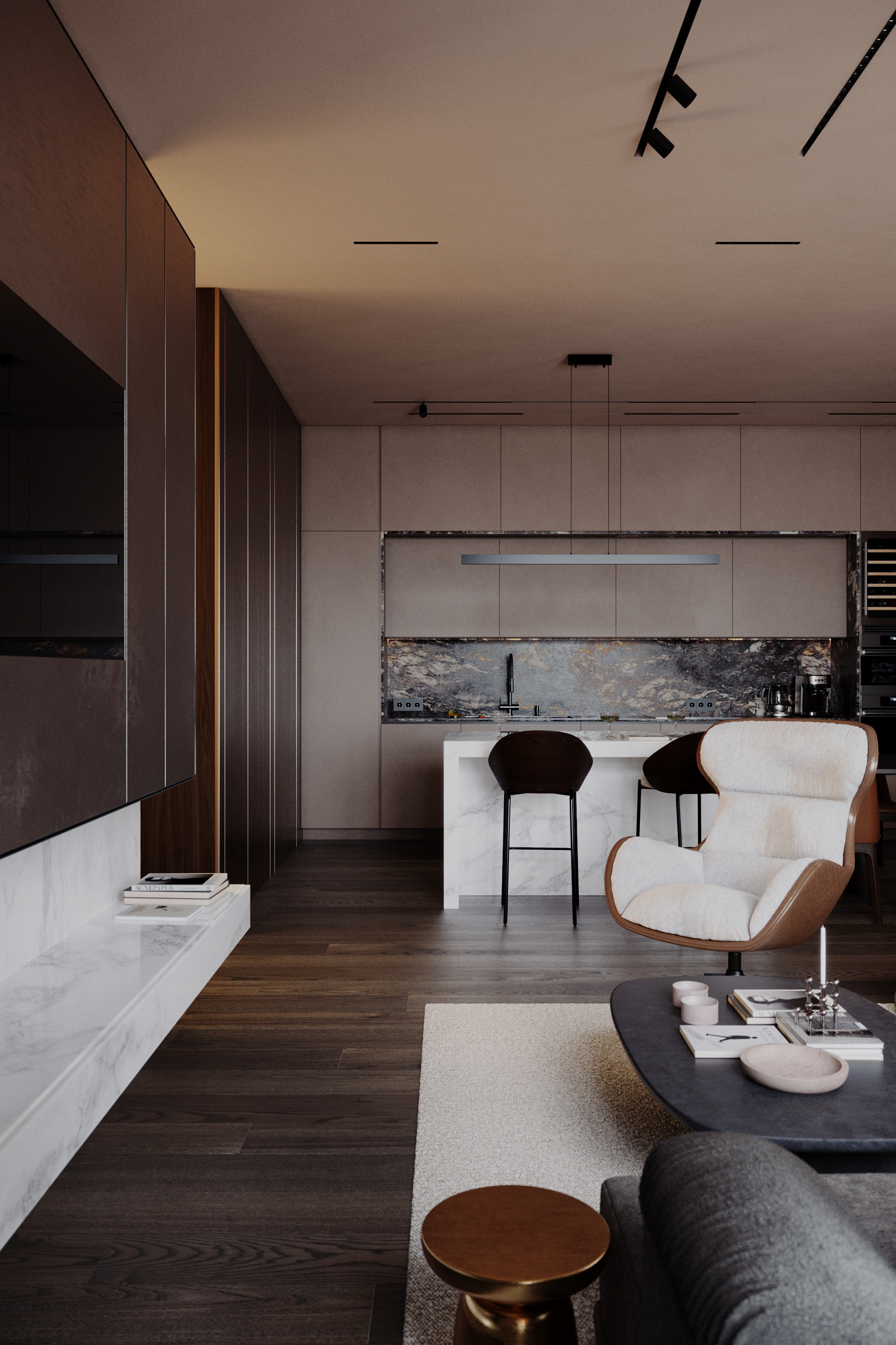 Пентхаус. Архитекторы Бюро SPHERA. Визуализации Дизайн проектов