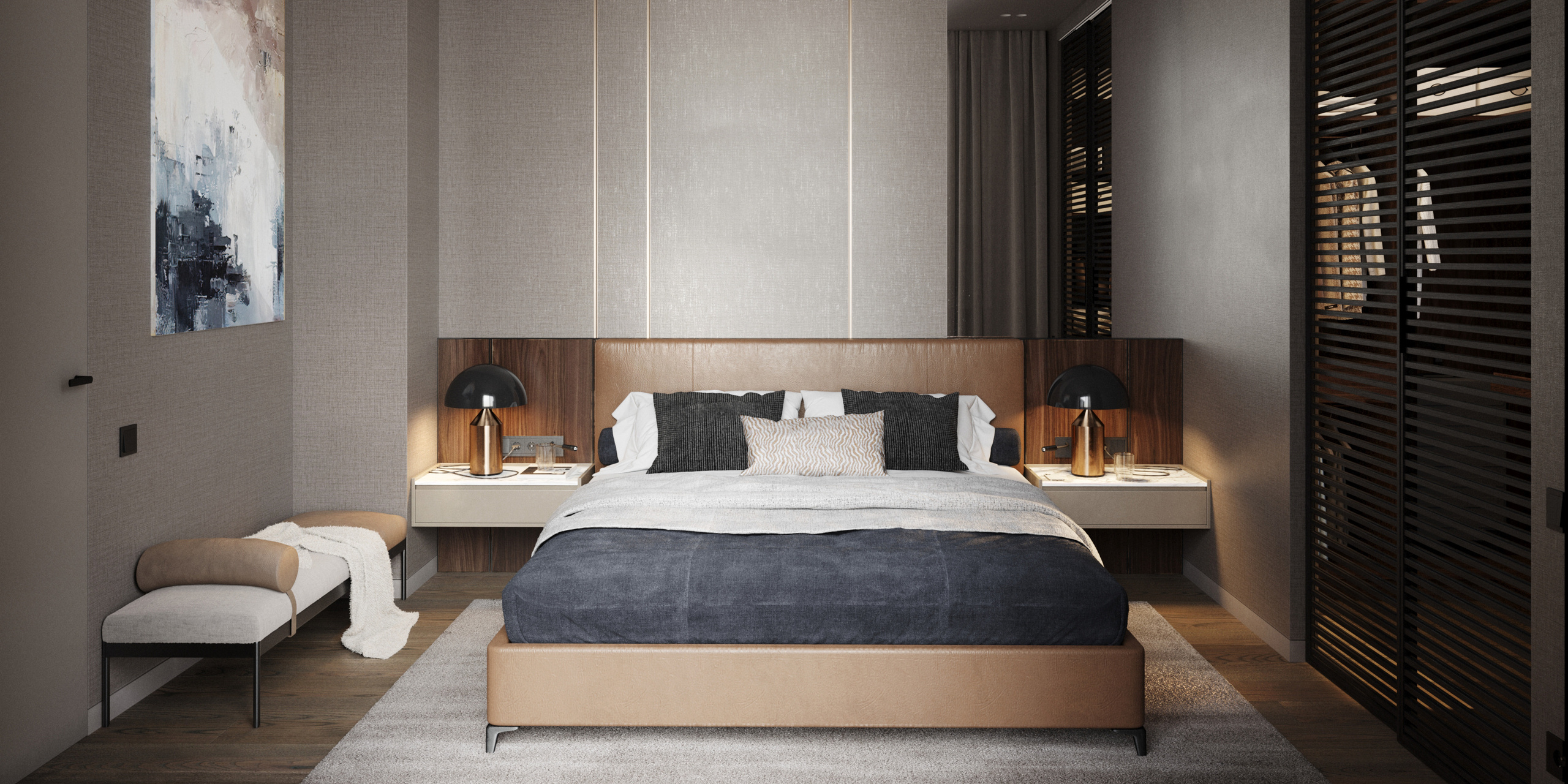 Спальня. Архитекторы бюро Sphera. Визуализации Дизайн проектов