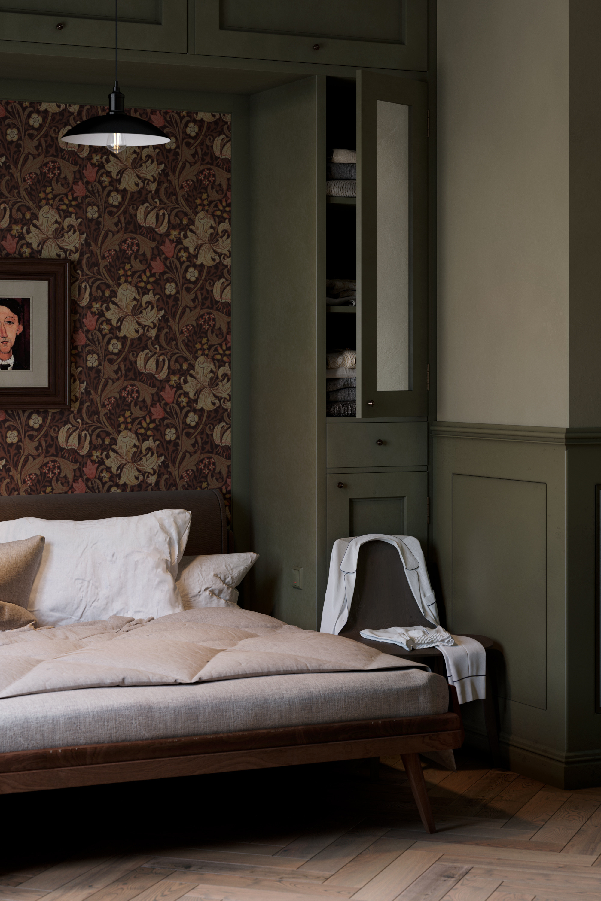 BEDROOM GREEN. Визуализации Дизайн проектов