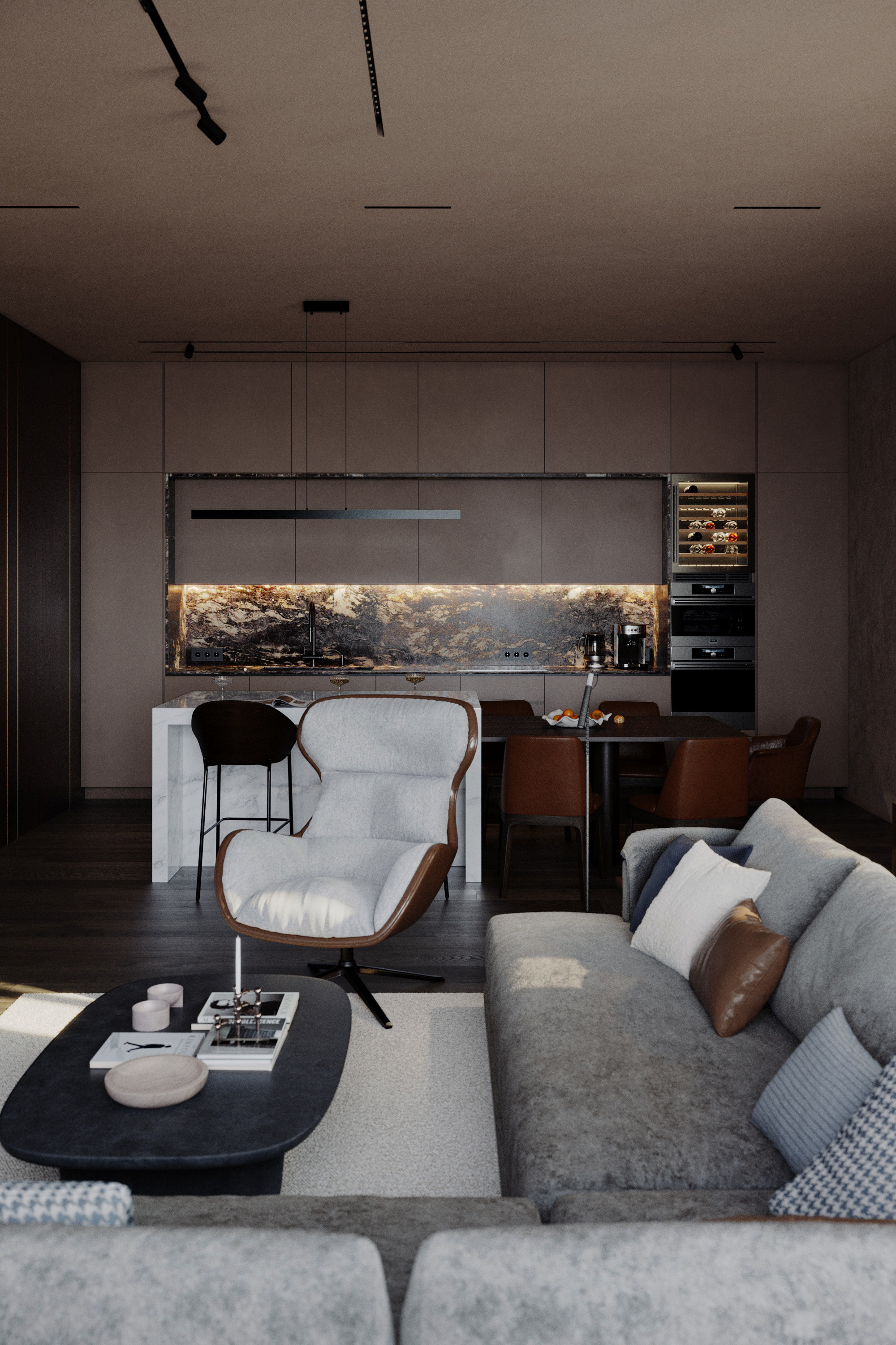 Пентхаус. Архитекторы Бюро SPHERA. Визуализации Дизайн проектов