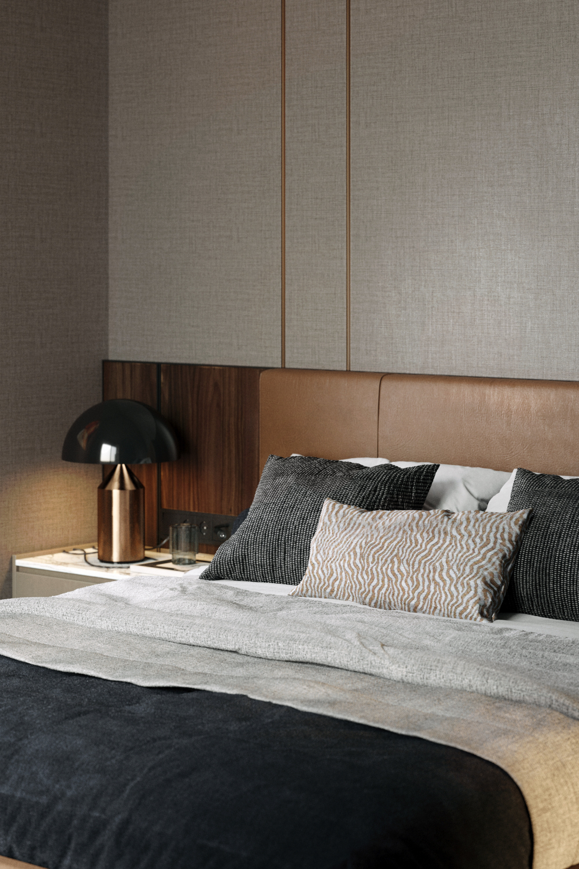 Спальня. Архитекторы бюро Sphera. Визуализации Дизайн проектов