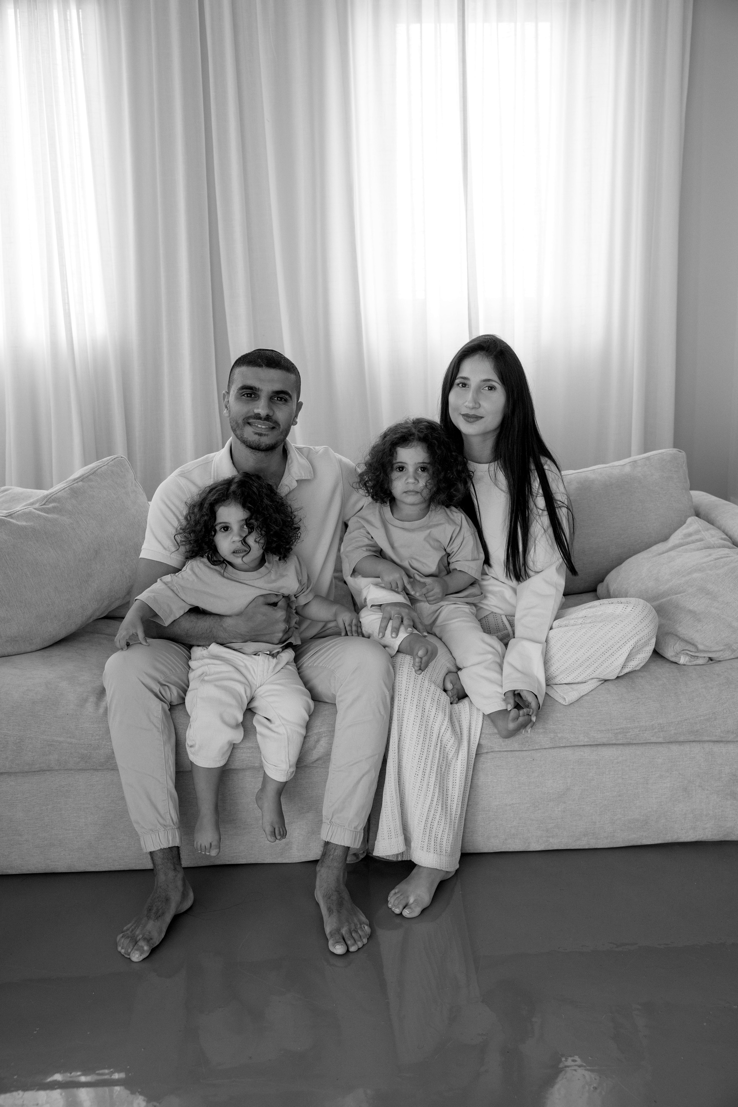 Family photoshoot inside the studio in Hadera. Wedding and family photographer