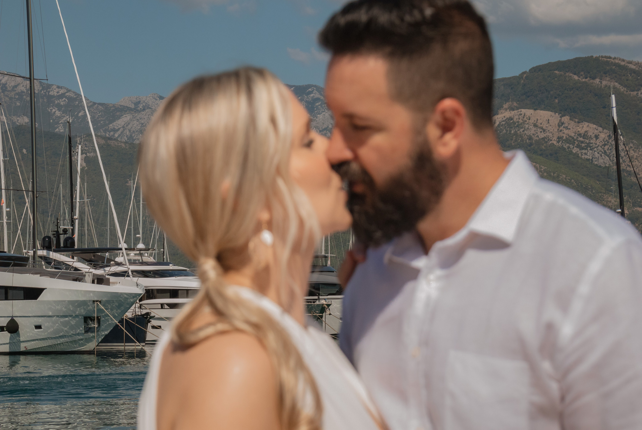 Nancy and Justin Adriatic anniversary. Portrait photographer in Tivat Montenegro Katerina Kirsanova
