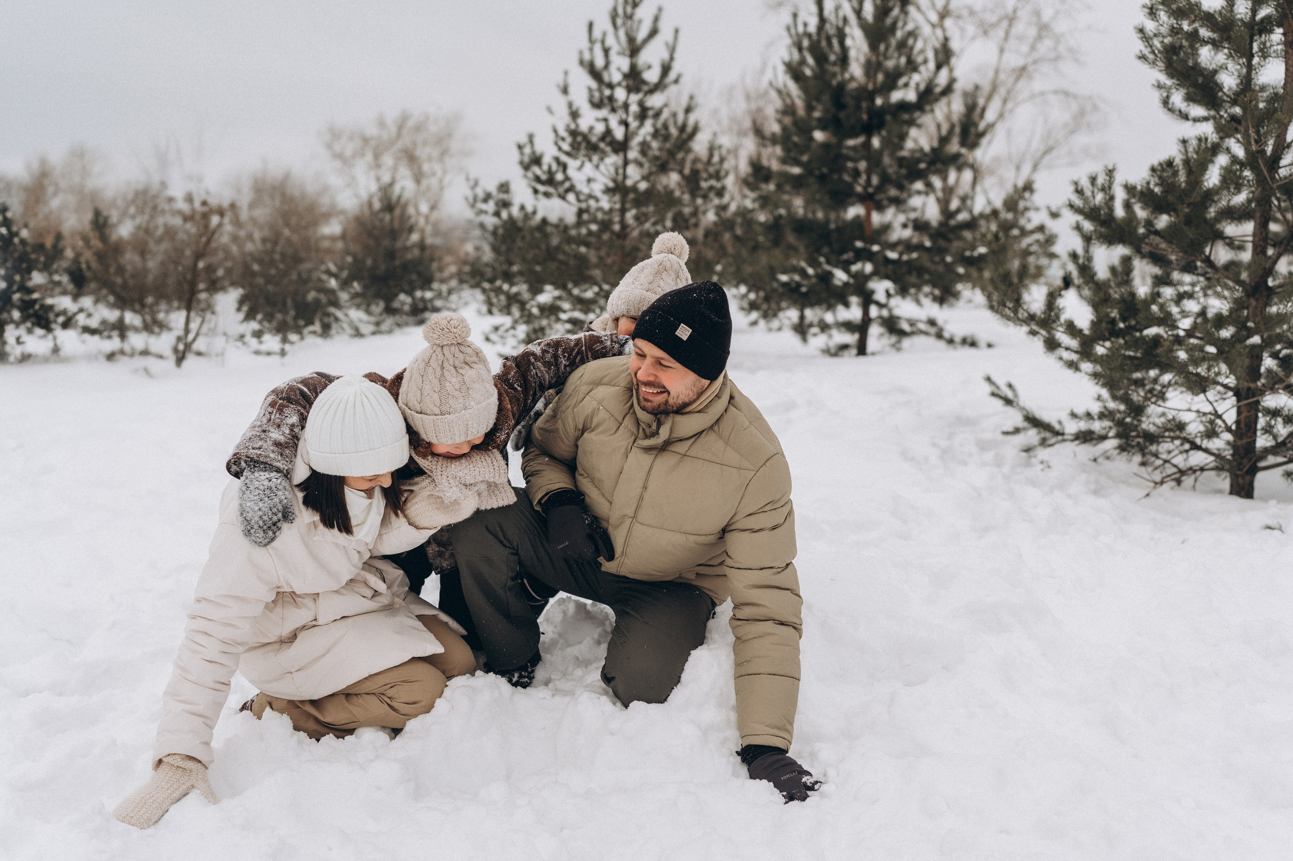 Зимняя семейная фотосессия. Детский, семейный и ньюборн фотограф в Москве Юлия Шуарт