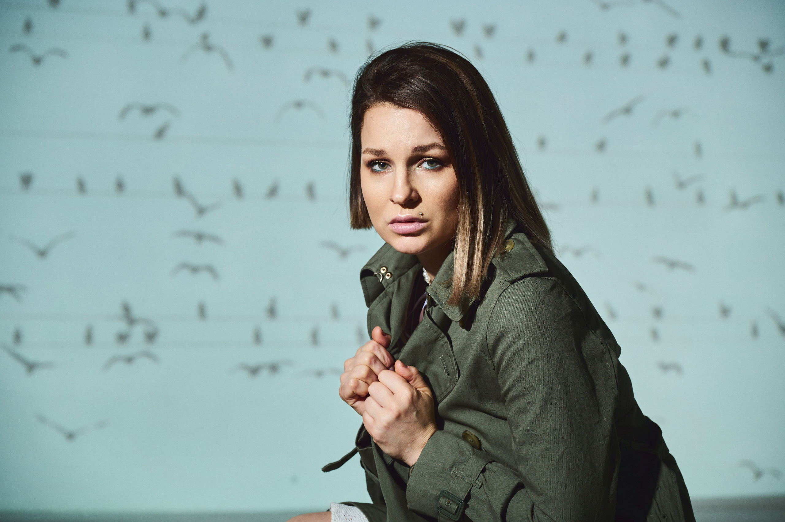 Фотосессия Ксении с проектором