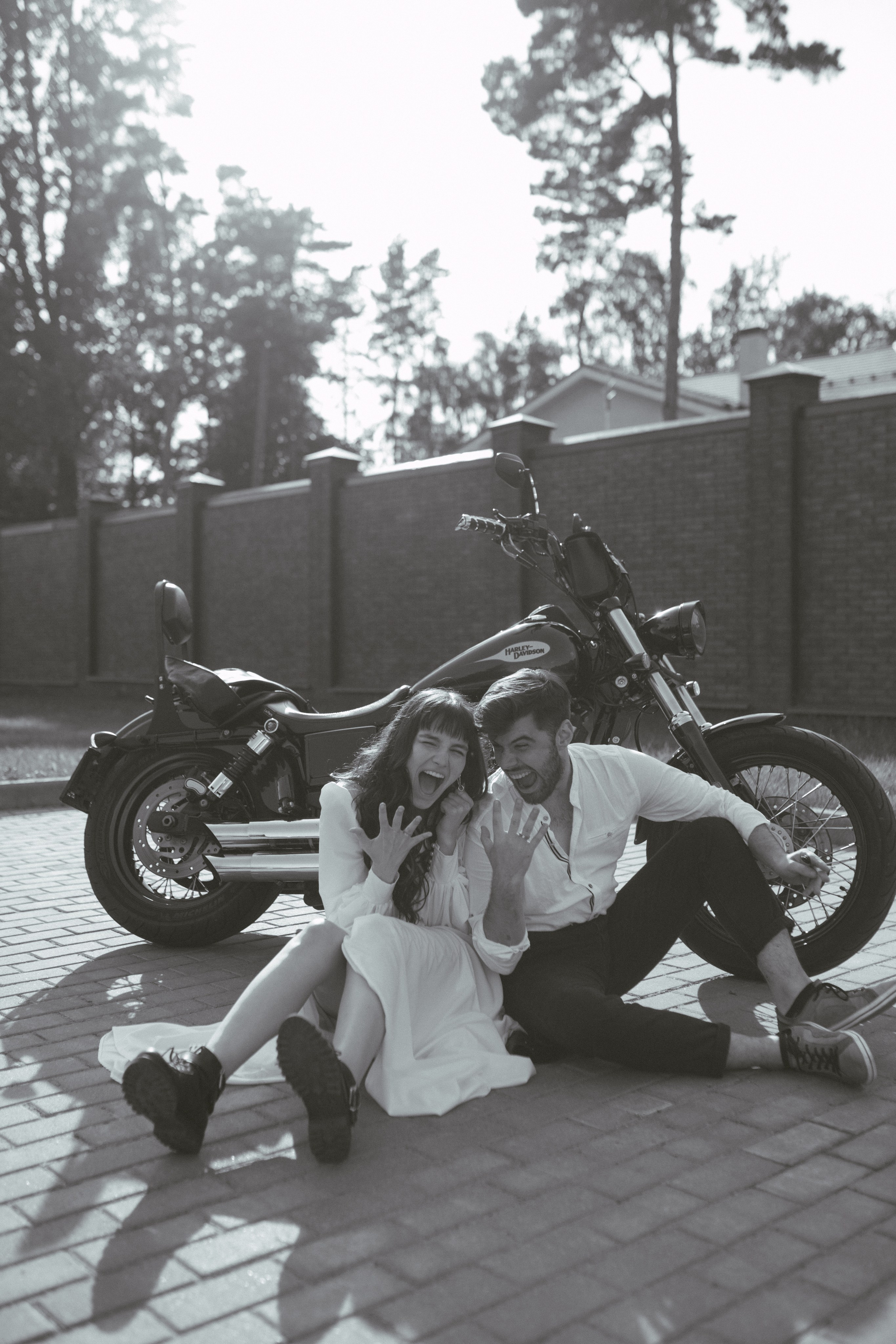 Love story с мотоциклом. Фото Радости. Свадебный и семейный фотограф в Москве Юлия Самойлова