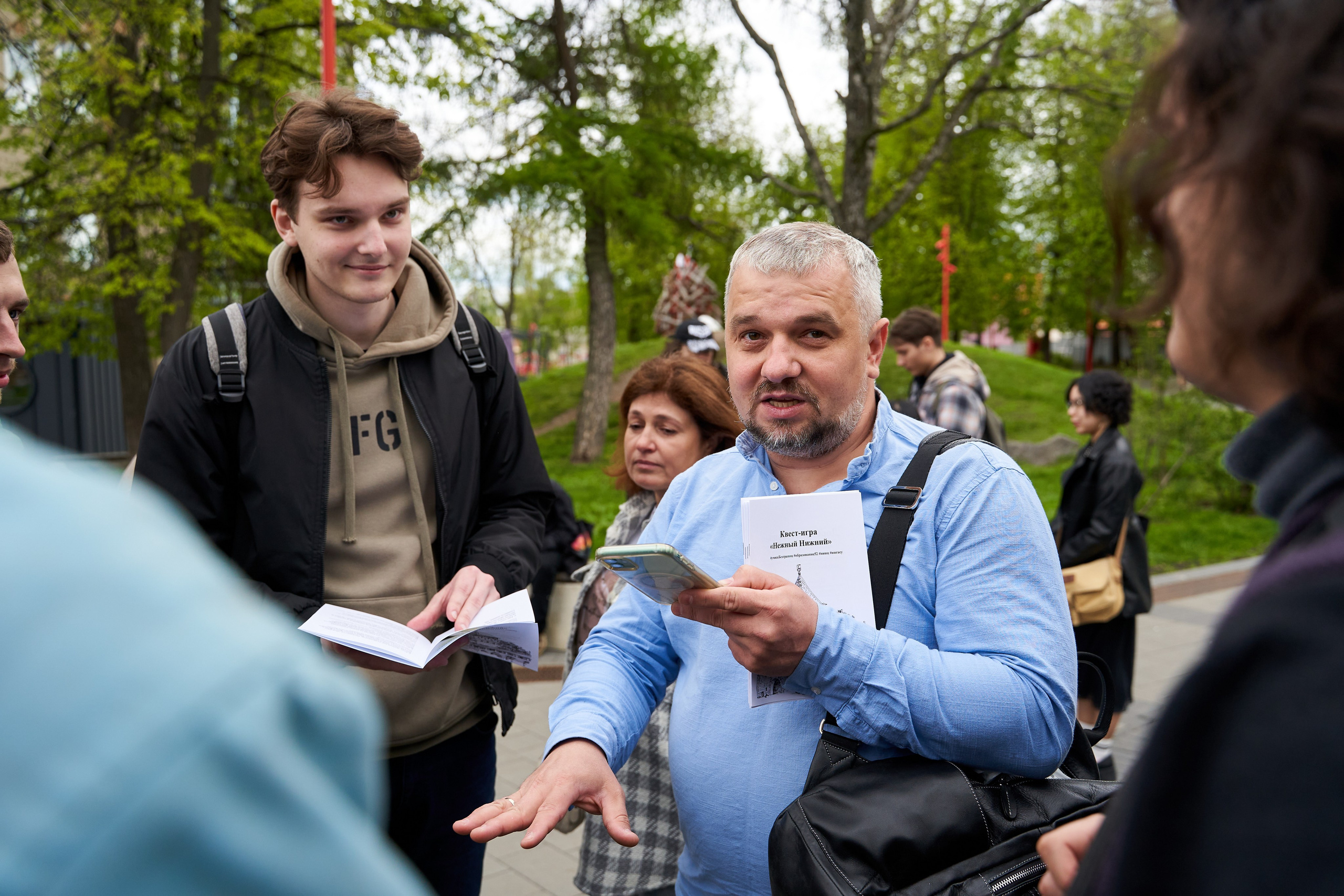 Городской квест в рамках регионального фестиваля «Учись без границ». Репортажный фотограф Вилянов Евгений. Нижний Новгород