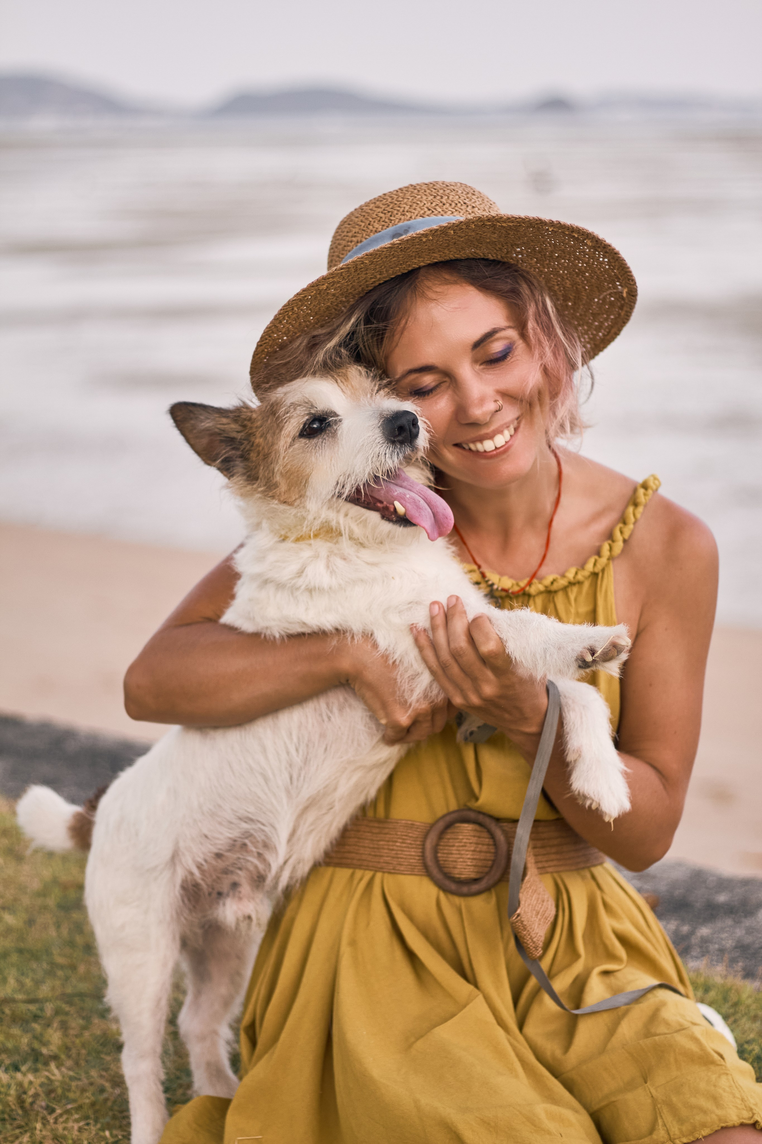 Вечерняя прогулка по пляжу с Джерри. Портретный фотограф Санкт-Петербург