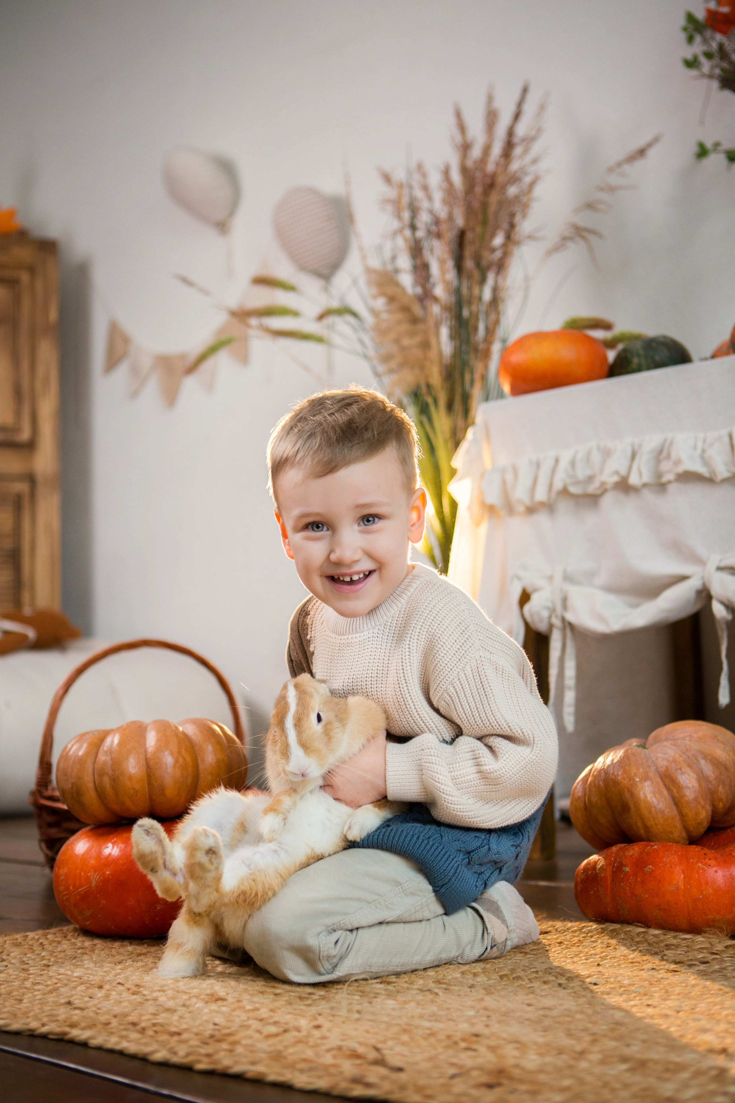 «Осень. Тыквы. Кролики». Фотостудия «Menstone». Свадебный семейный и детский фотограф в Краснодаре Карина Федоровская