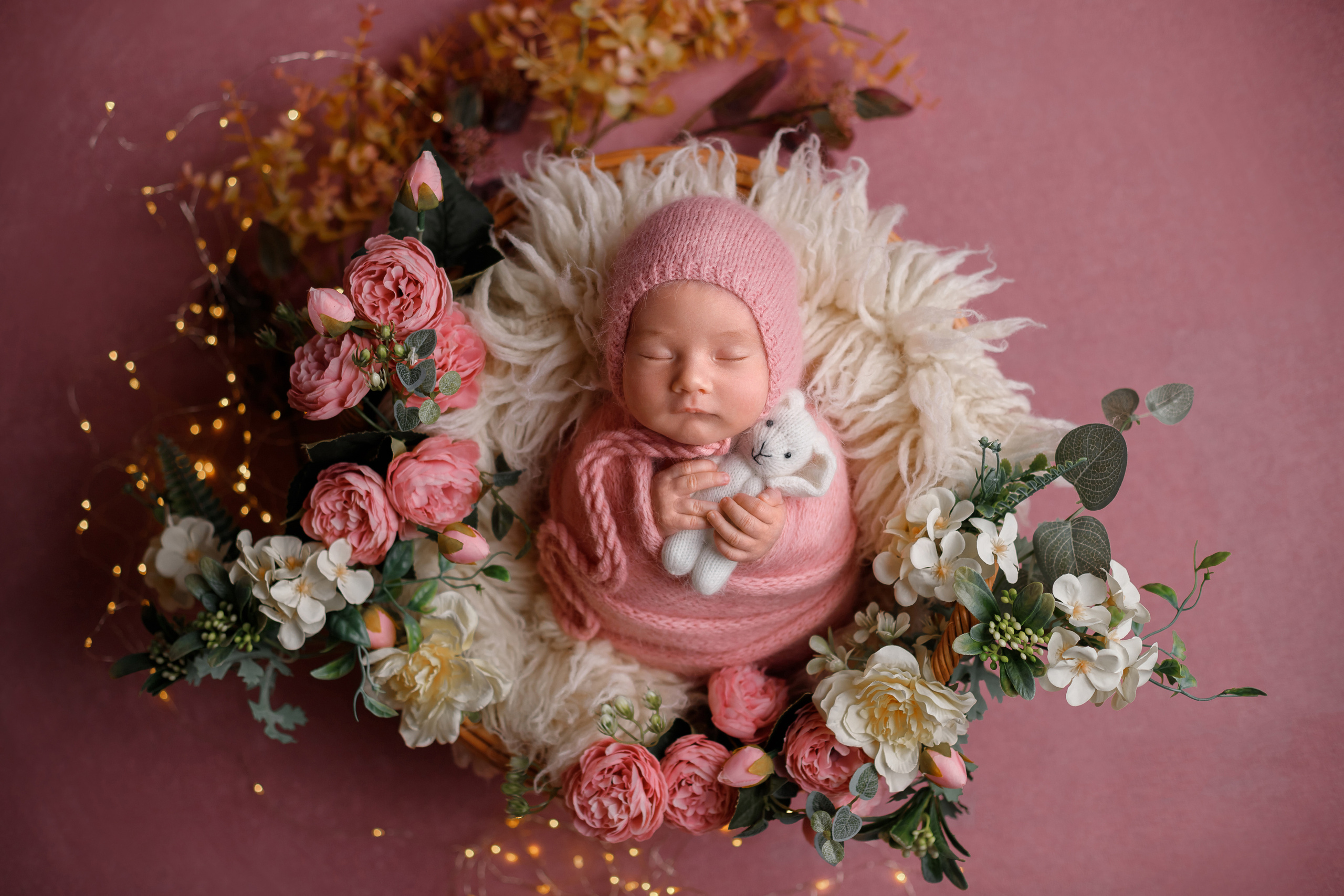 Варенька 24 дня (съемка в студии). Детский, семейный и фотограф новорождённых в Ярославле Анна Салова