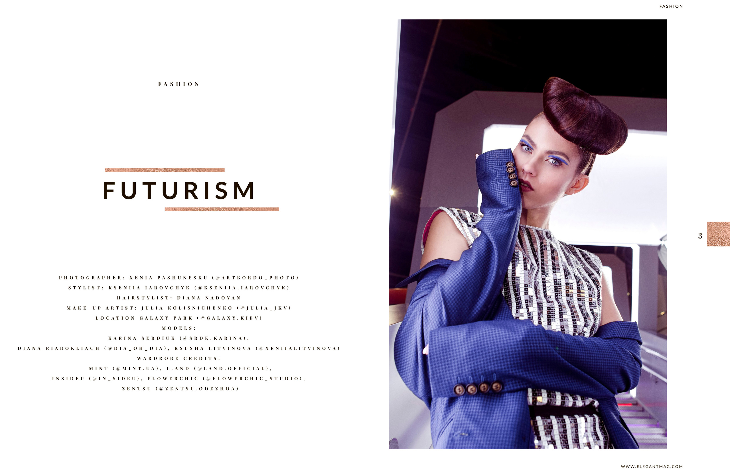 FUTURISM. ELEGANT magazine. 2018. Пашунеску Ксения: Фотограф | Фотосессия в Анапе
