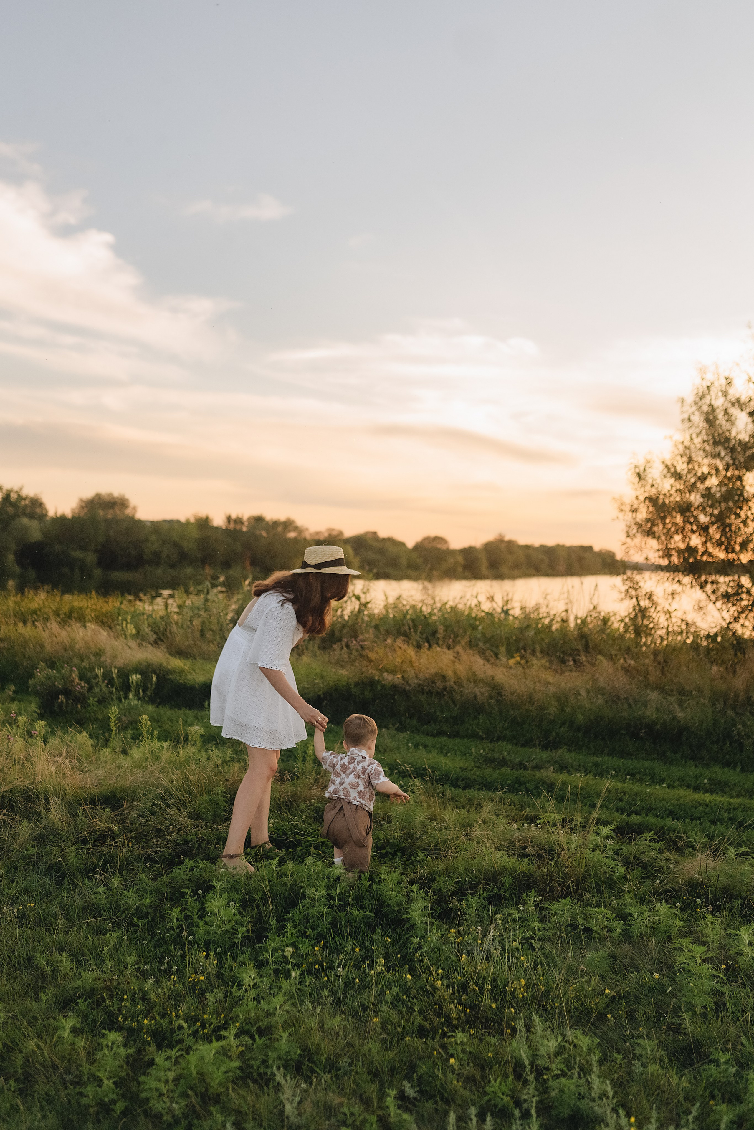 Светлана, Сергей и Женя | Семейная съемка на закате. Фотограф Карина Шмулёва. Воронеж и область