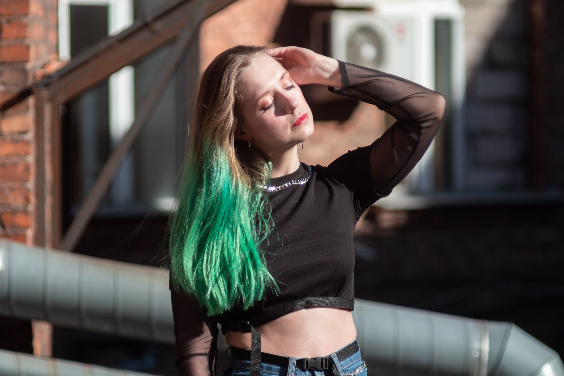 Настя Павлова. Крыша. Портретный фотограф в Санкт-Петербурге Александр Быстрицкий