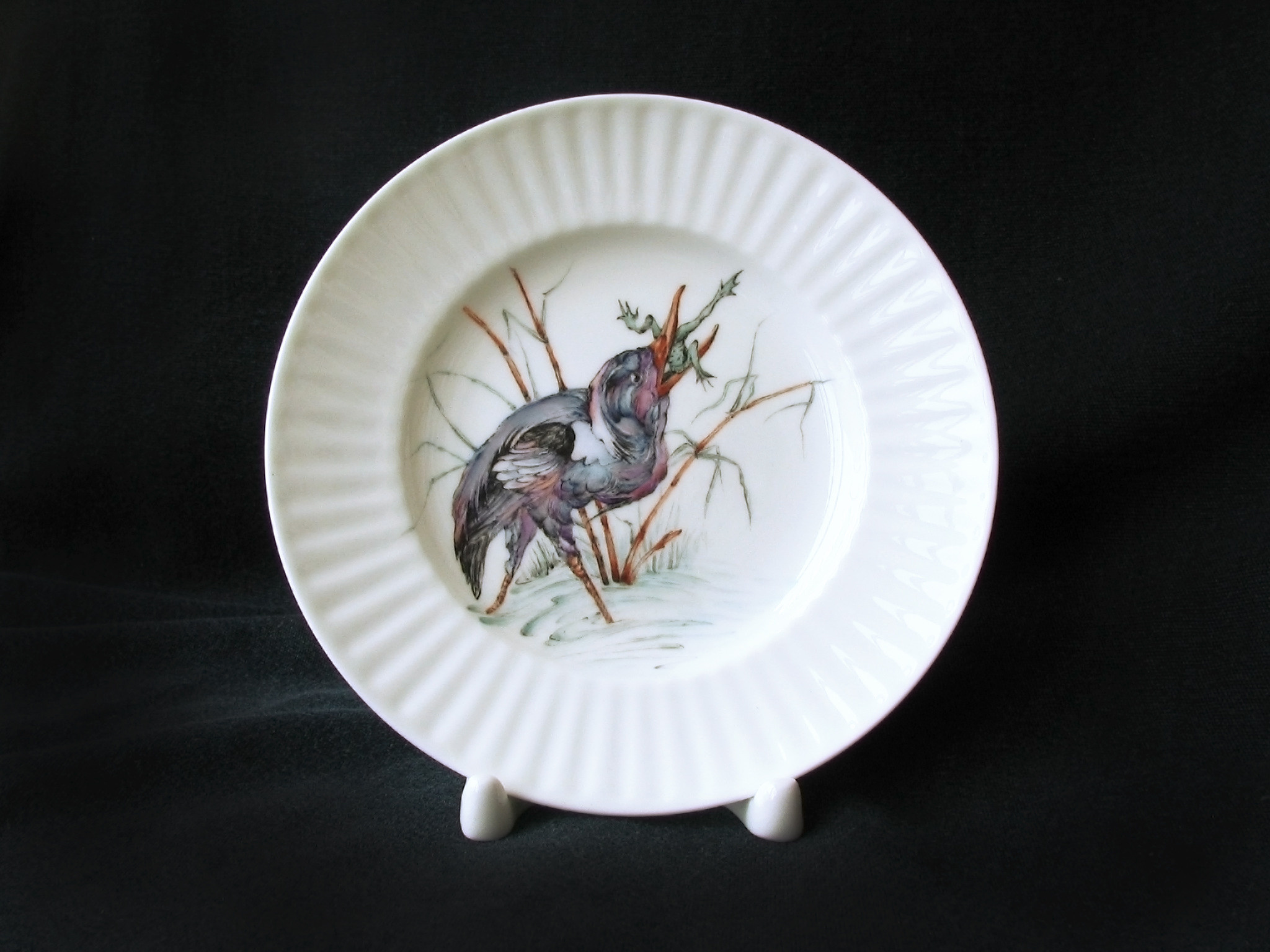 Декоративная тарелка «Журавль» костяной фарфор ИФЗ