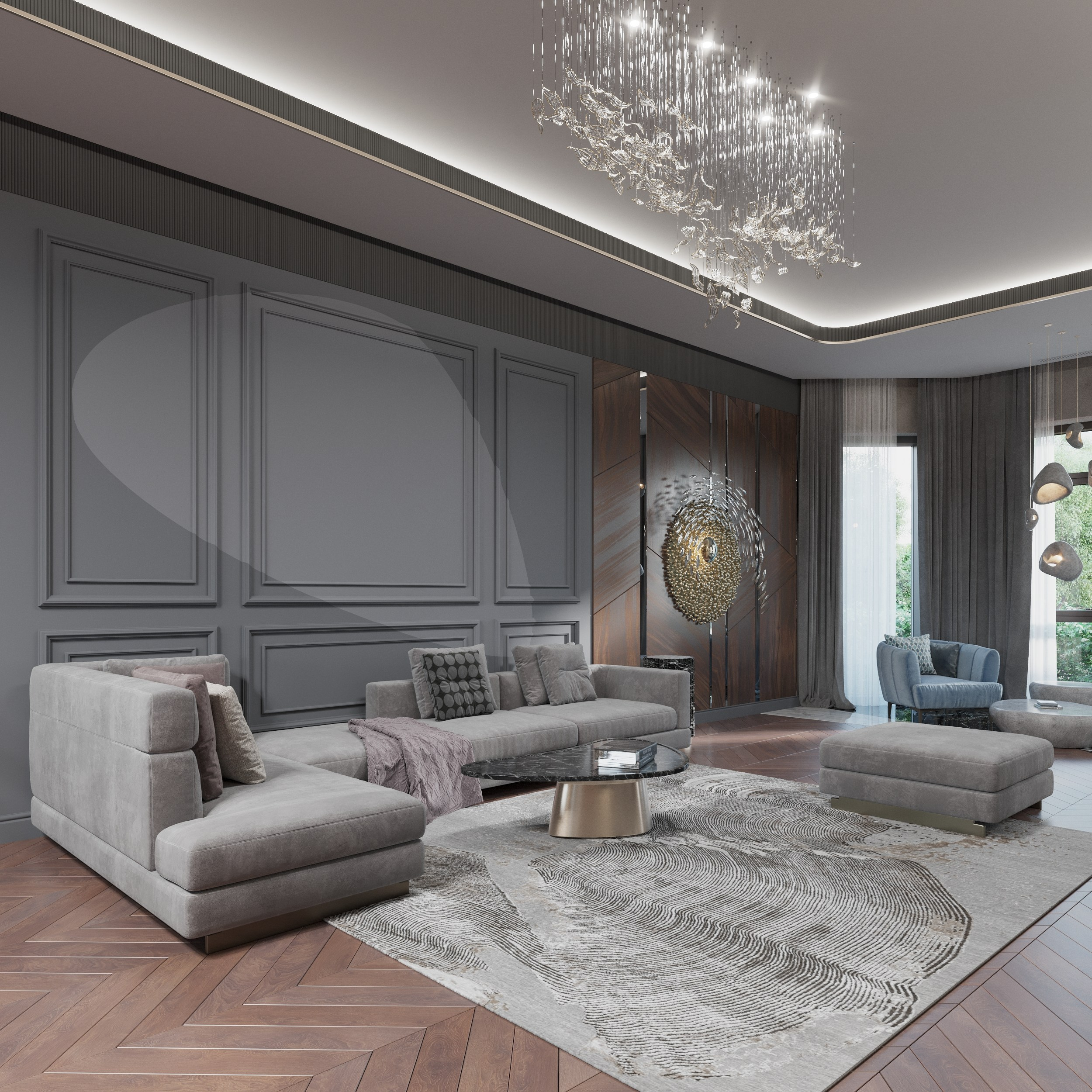 Дом в Новотиторовской — визуализация роскошного особняка. 3Д Визуализация Интерьера и Архитектуры