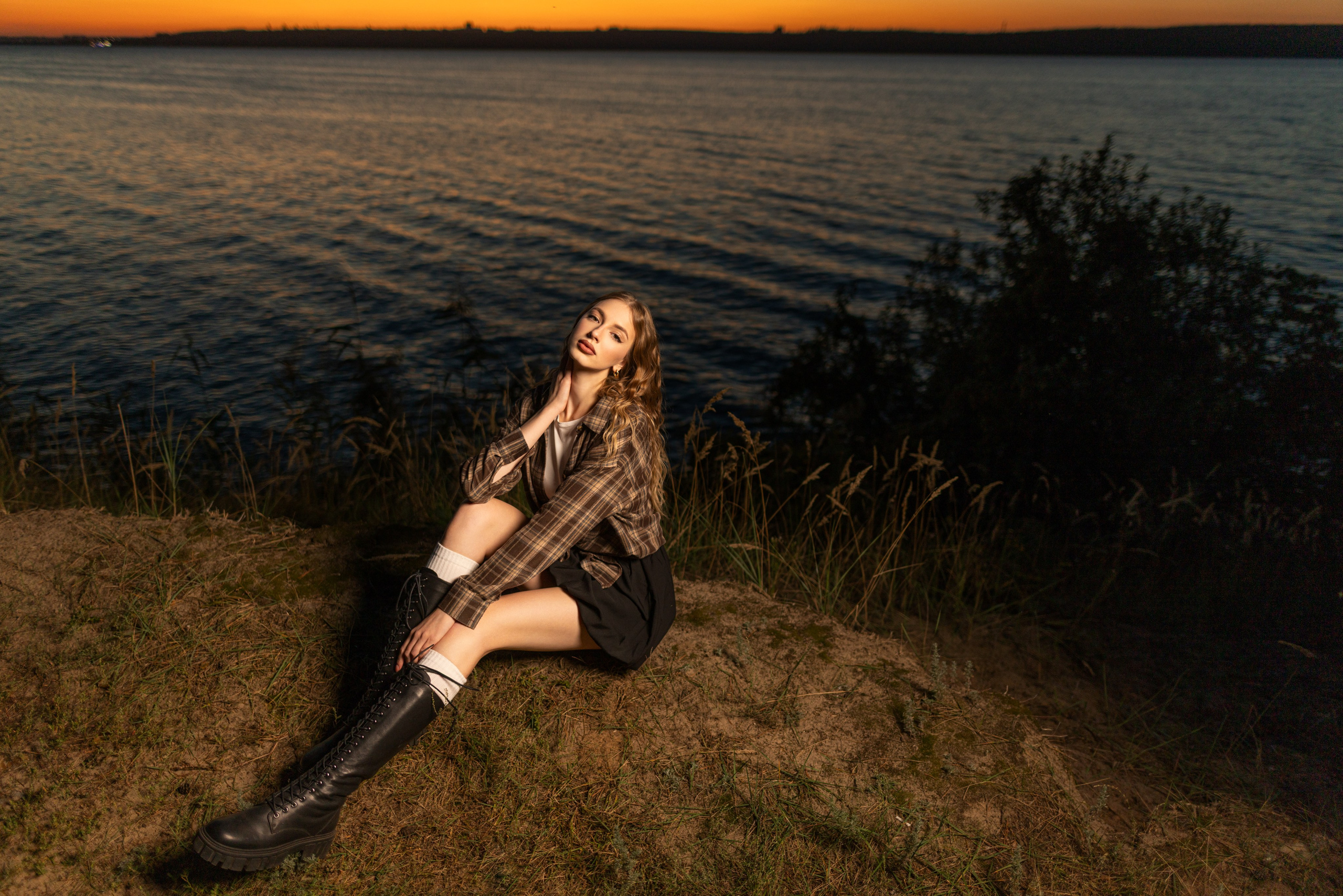 Вечерний фотосет с Ксенией на побережье с дополнительным светом для «себя». Дмитрий Шульгин, портретный фотограф в Воронеже