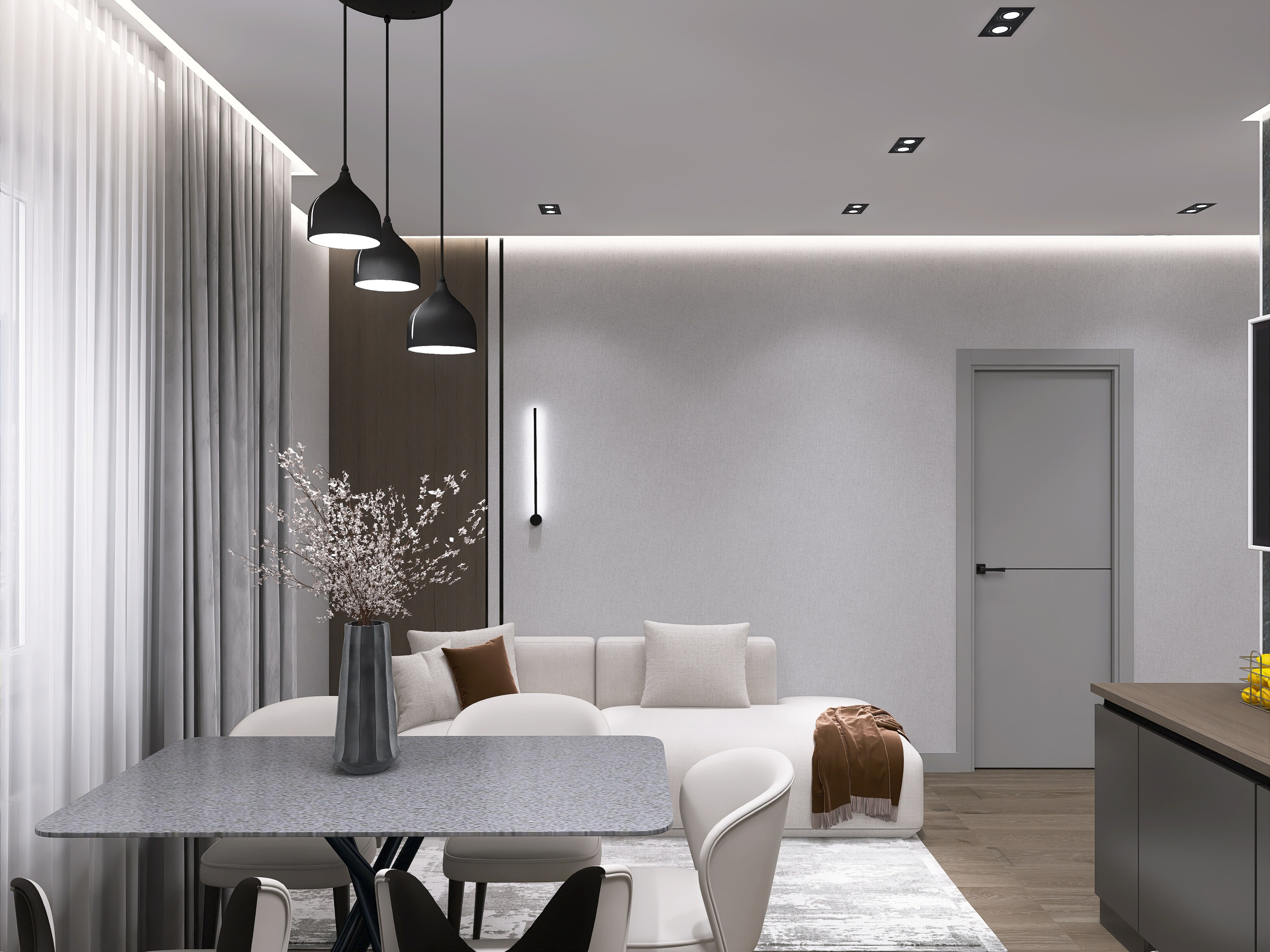 ЖК  на Добролюбова. Площадь 65 кв. м. Дизайнер интерьера в Новосибирске_Елена Сергеева