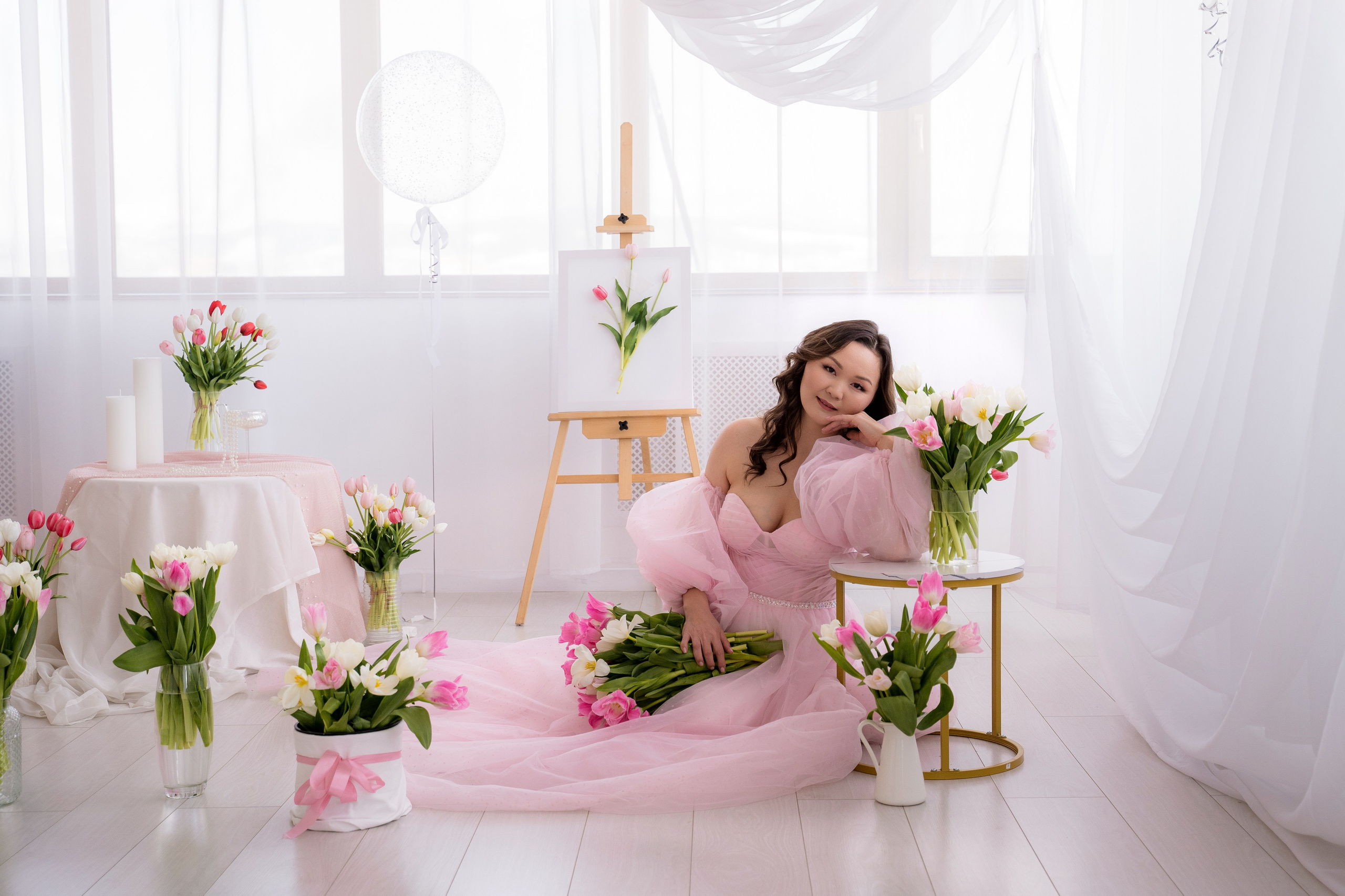 Тюльпановое настроение. Фотостудия Малина в городе Улан-Удэ. Фотограф Ирина Жарникова