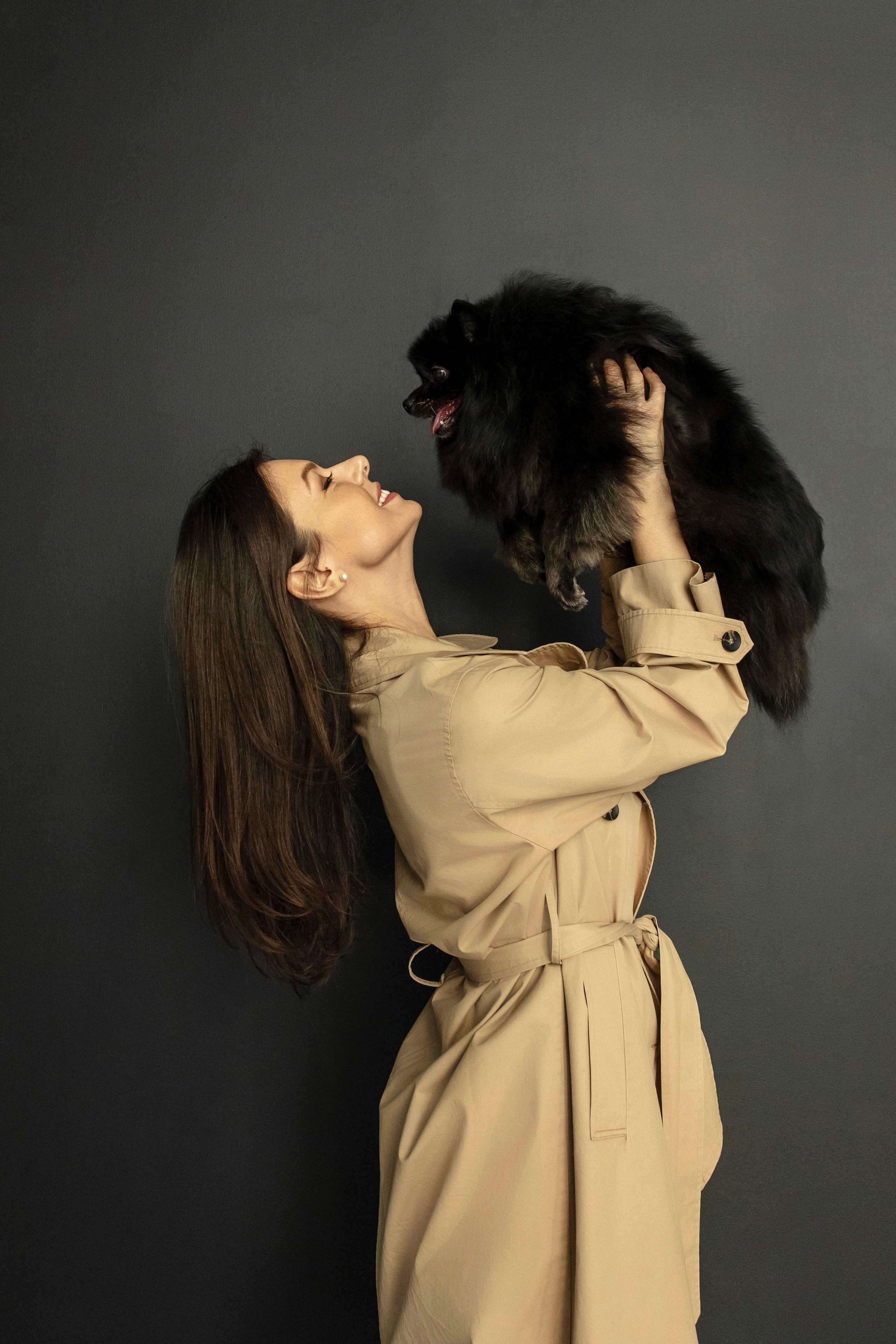 Съемка в студии с собакой. Анастасия Белаш